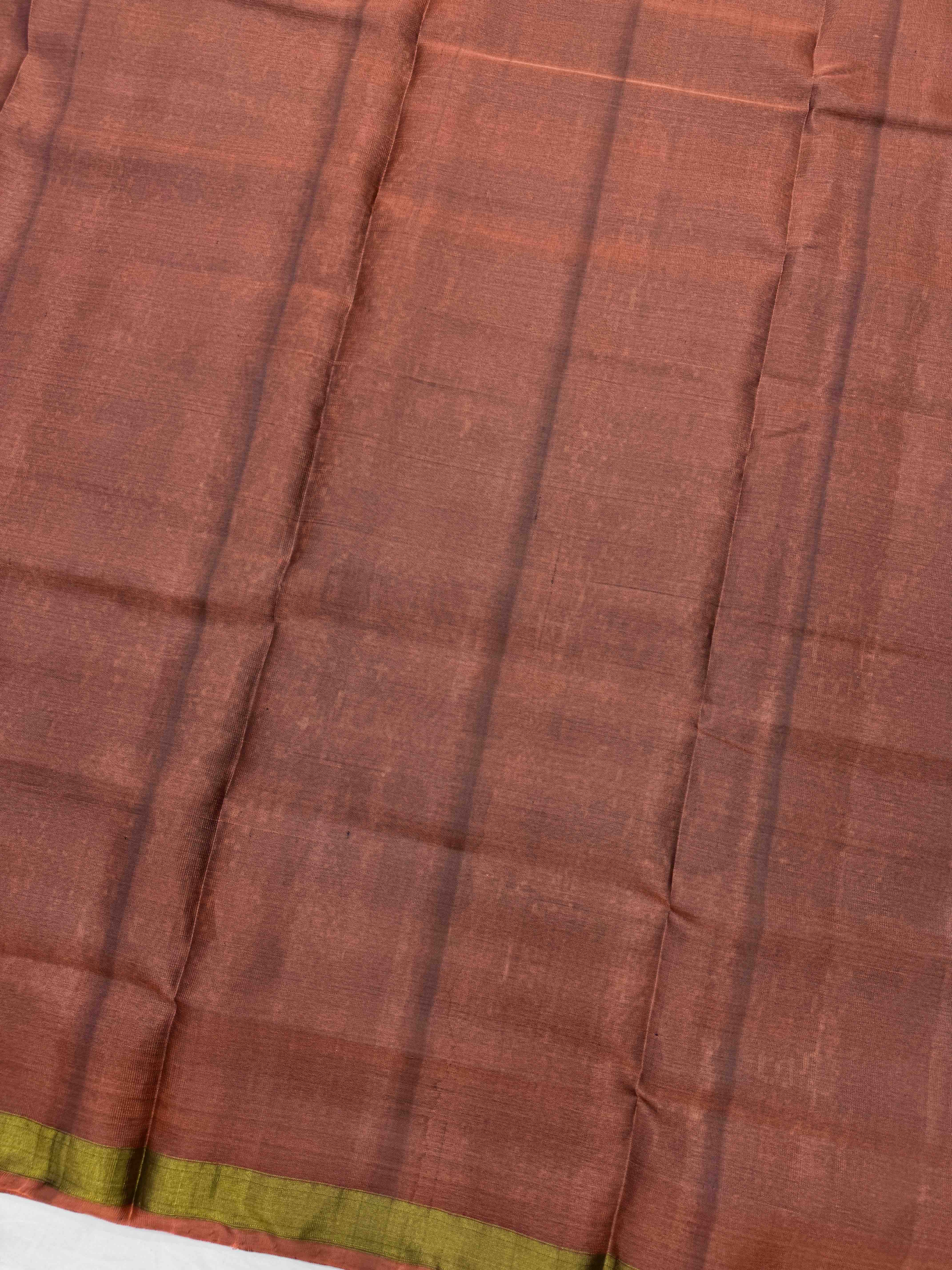 Brown & Rust Manekchowk with Zig zag Linging Patola Dress