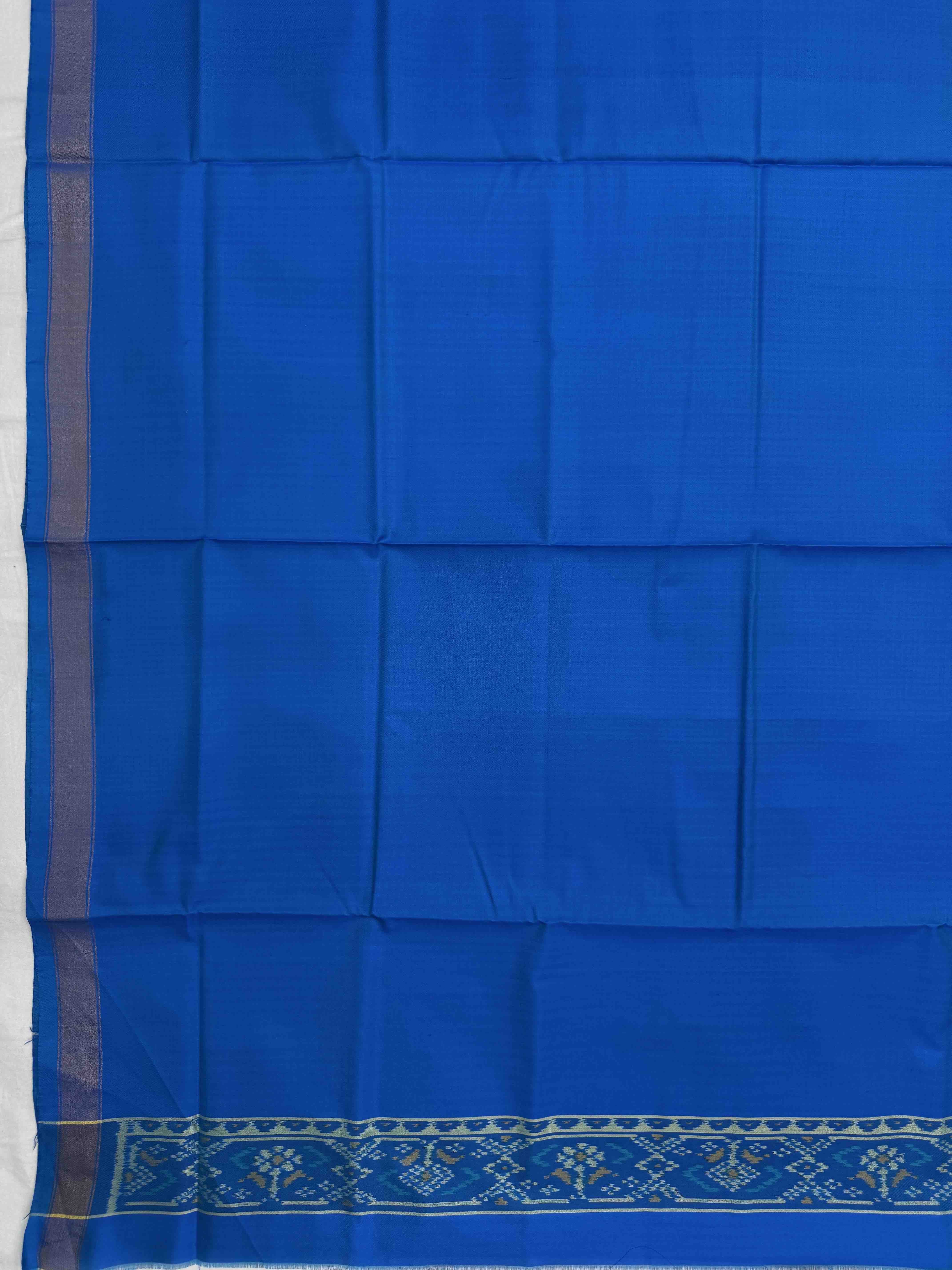 Sky Blue Narikunj with Zig zag Linging Patola Dress