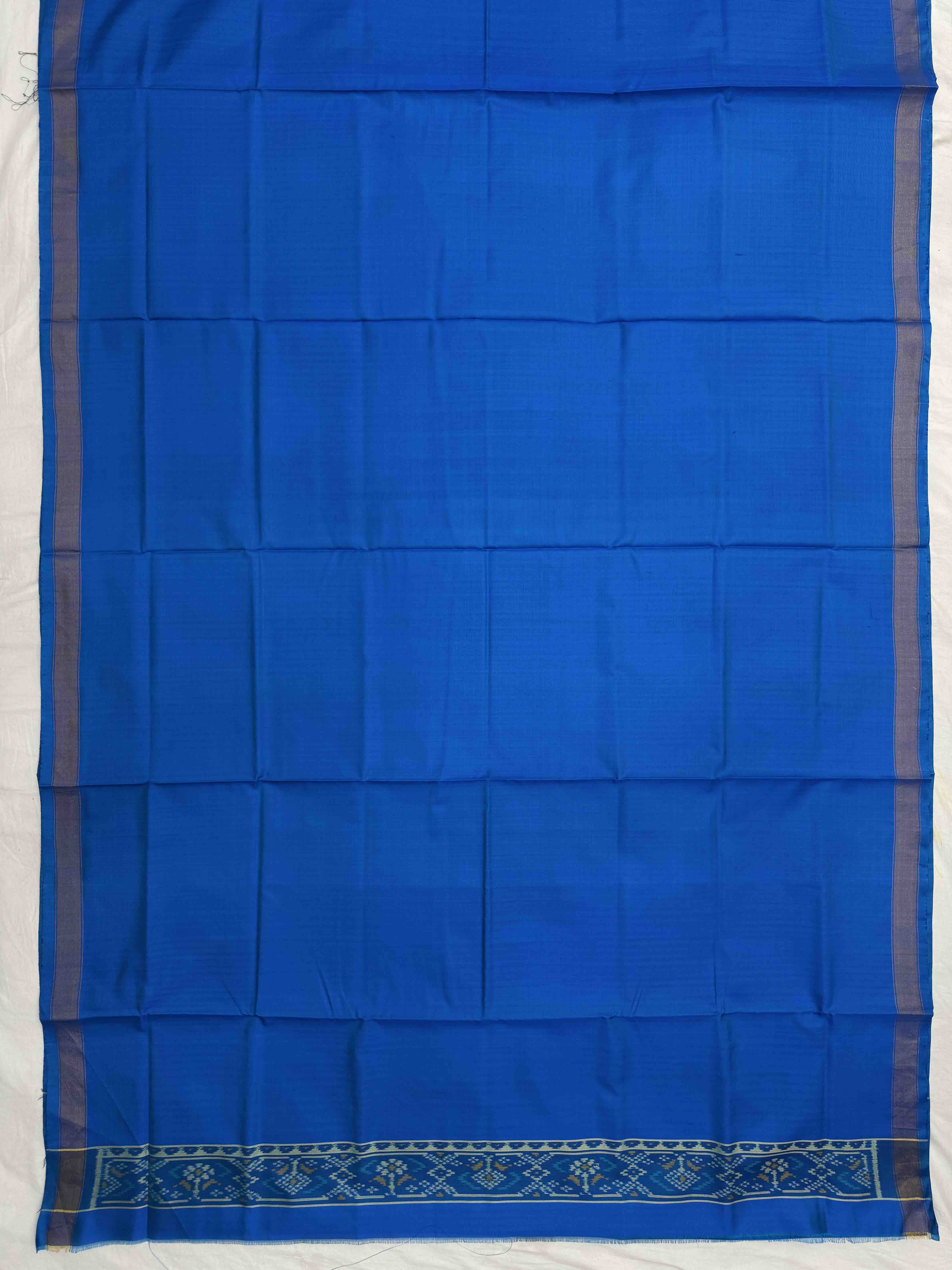 Sky Blue Narikunj with Zig zag Linging Patola Dress