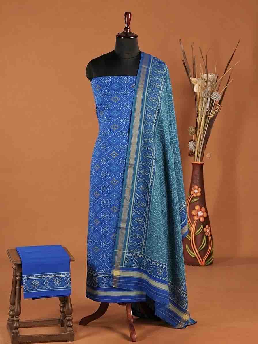 Sky Blue Panchanda with Boody Patola Dress