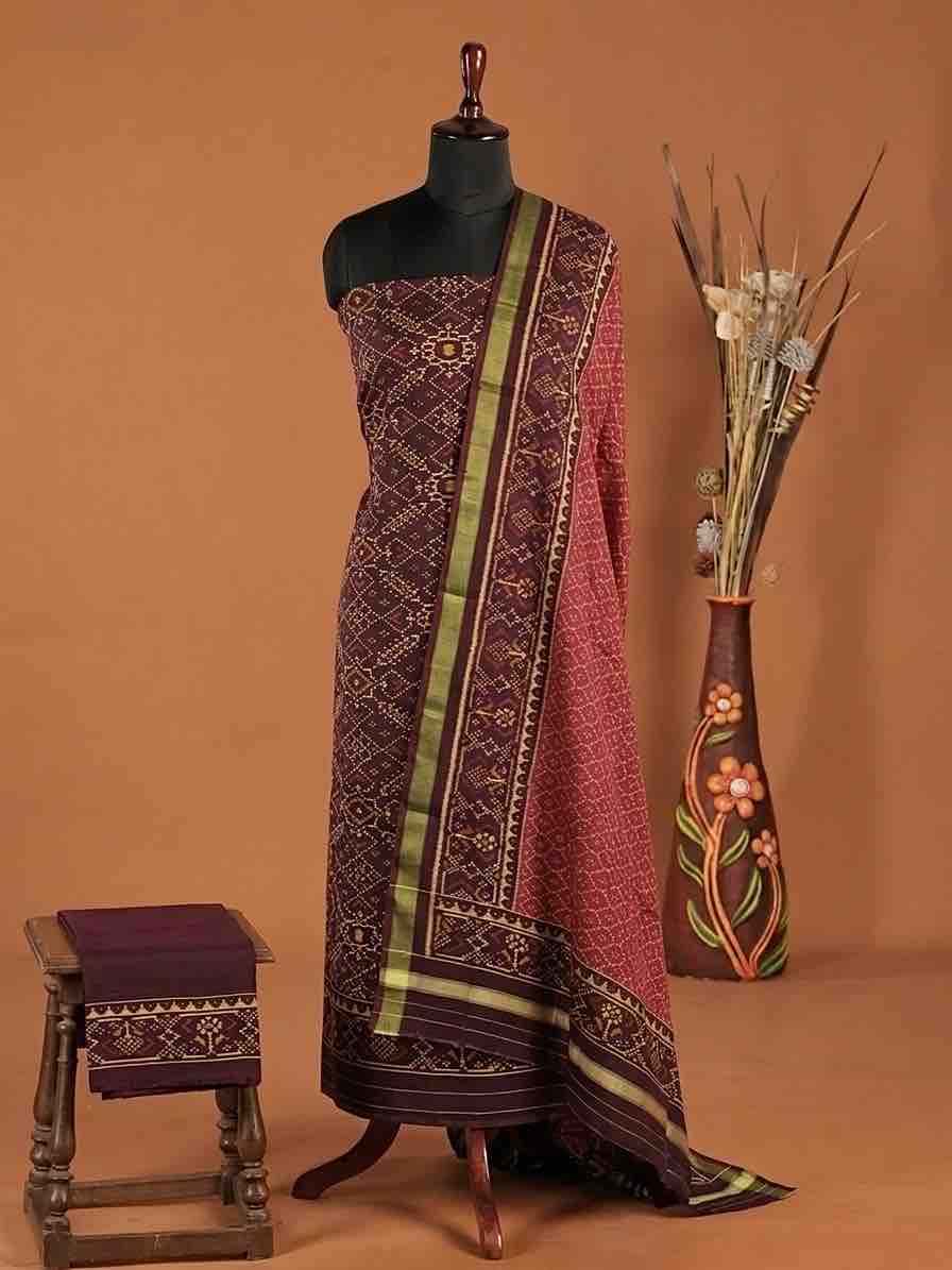Maroon & Red Manekchok with Booty Patola Dress