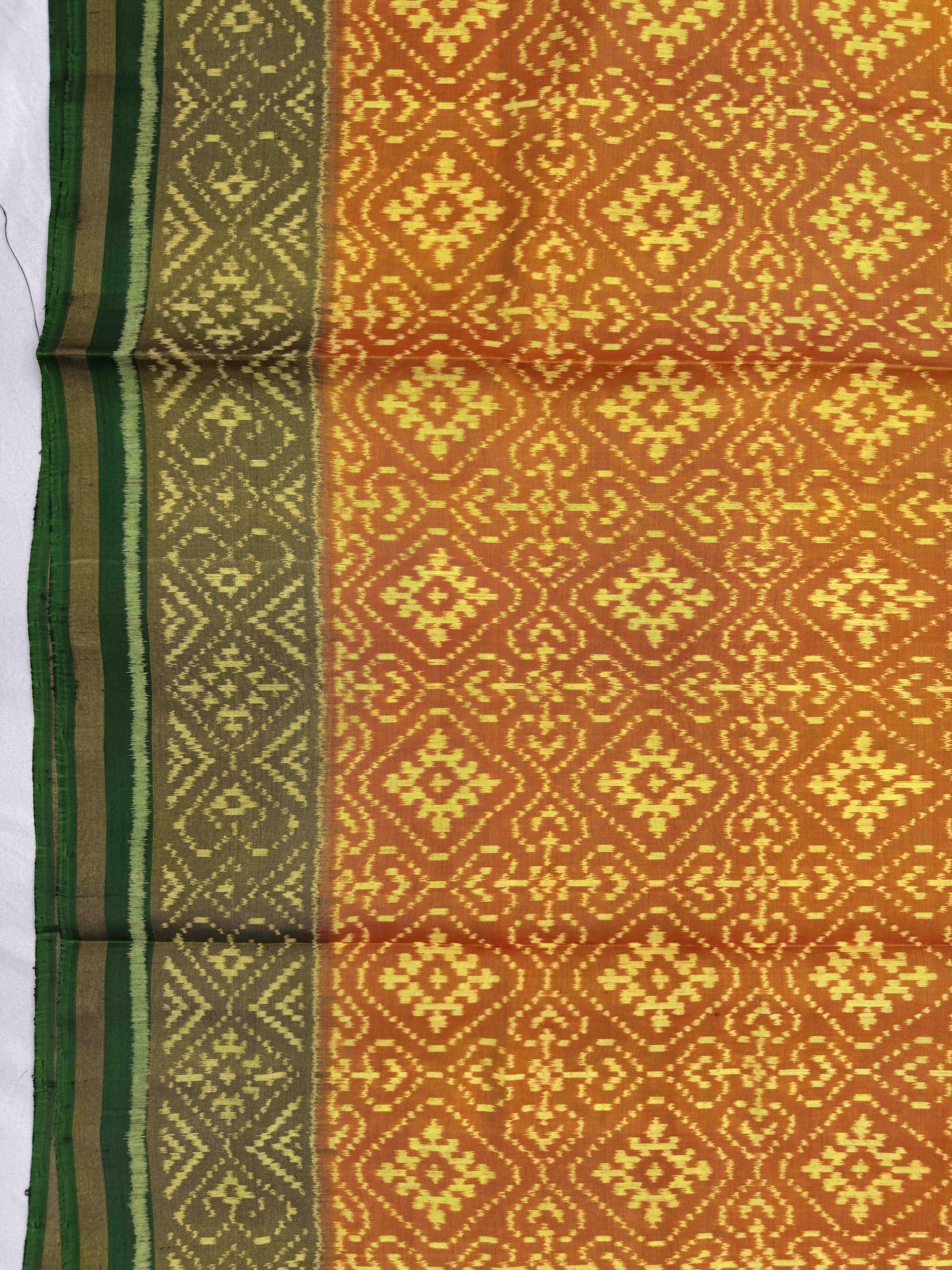 Golden Yellow Panchanda Ganga Jamuna Patola Saree