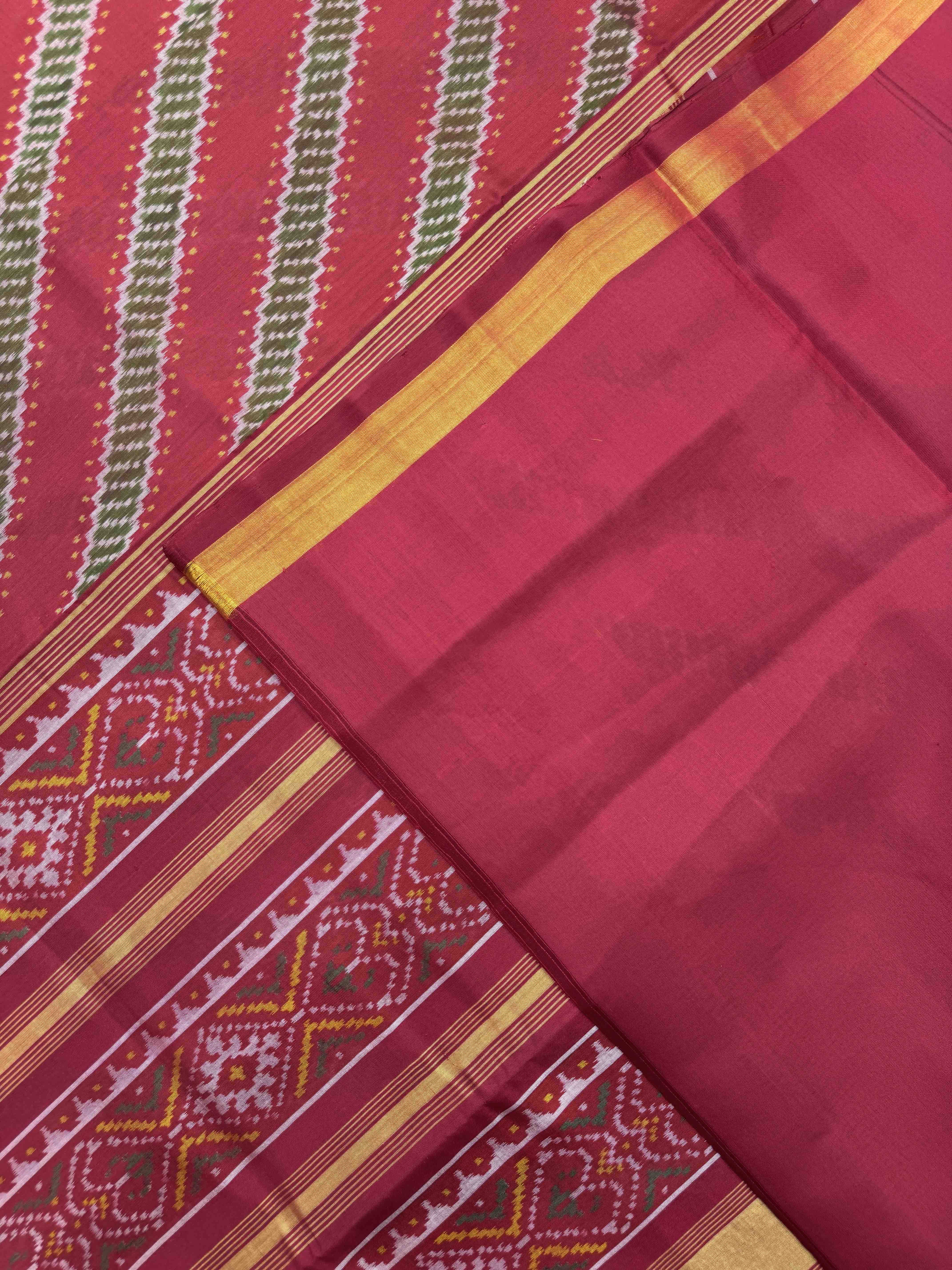 Red Leheriya Patola Saree