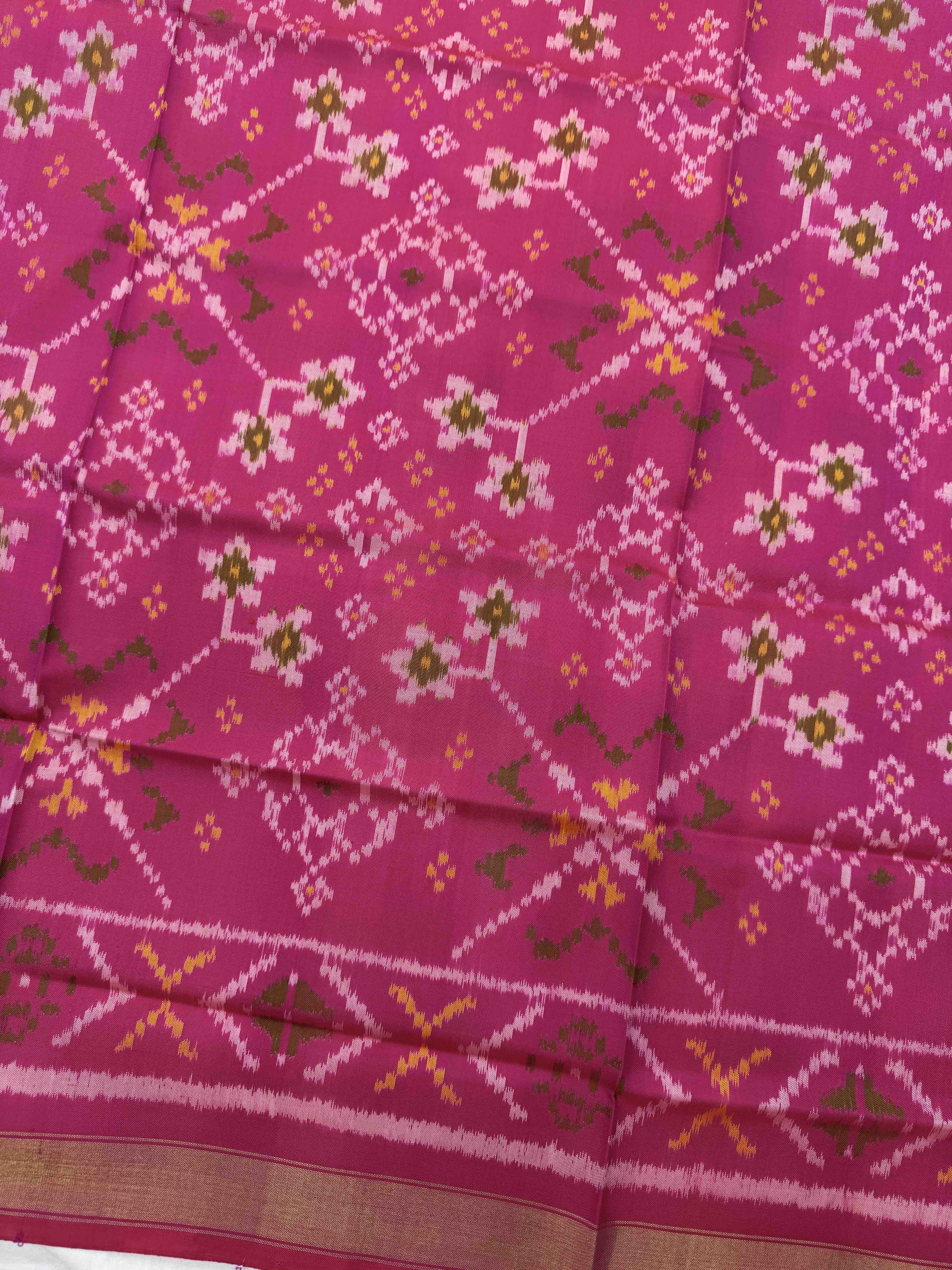 Pink Navratan Single Ikat Patola Dupatta