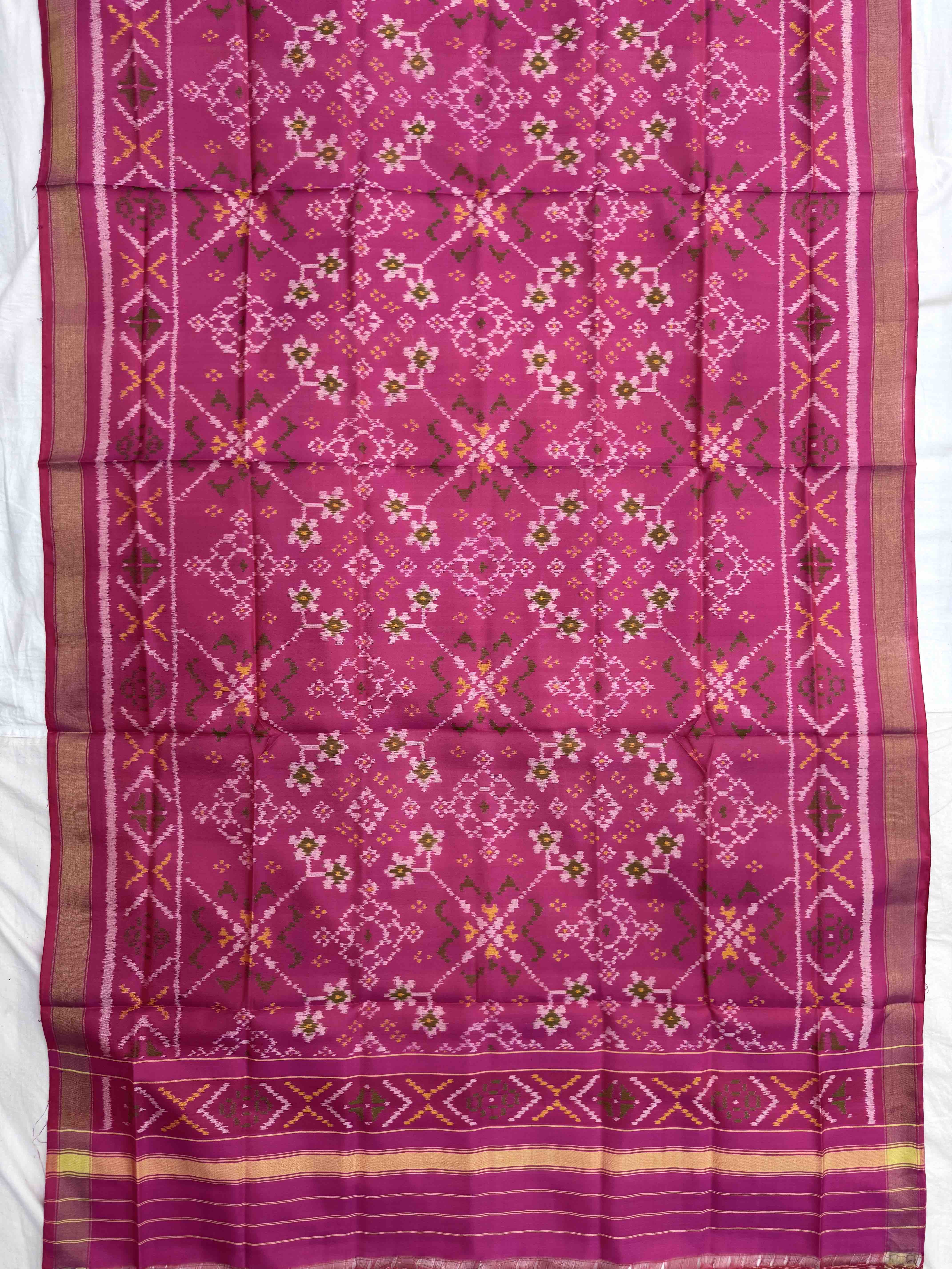 Pink Navratan Single Ikat Patola Dupatta