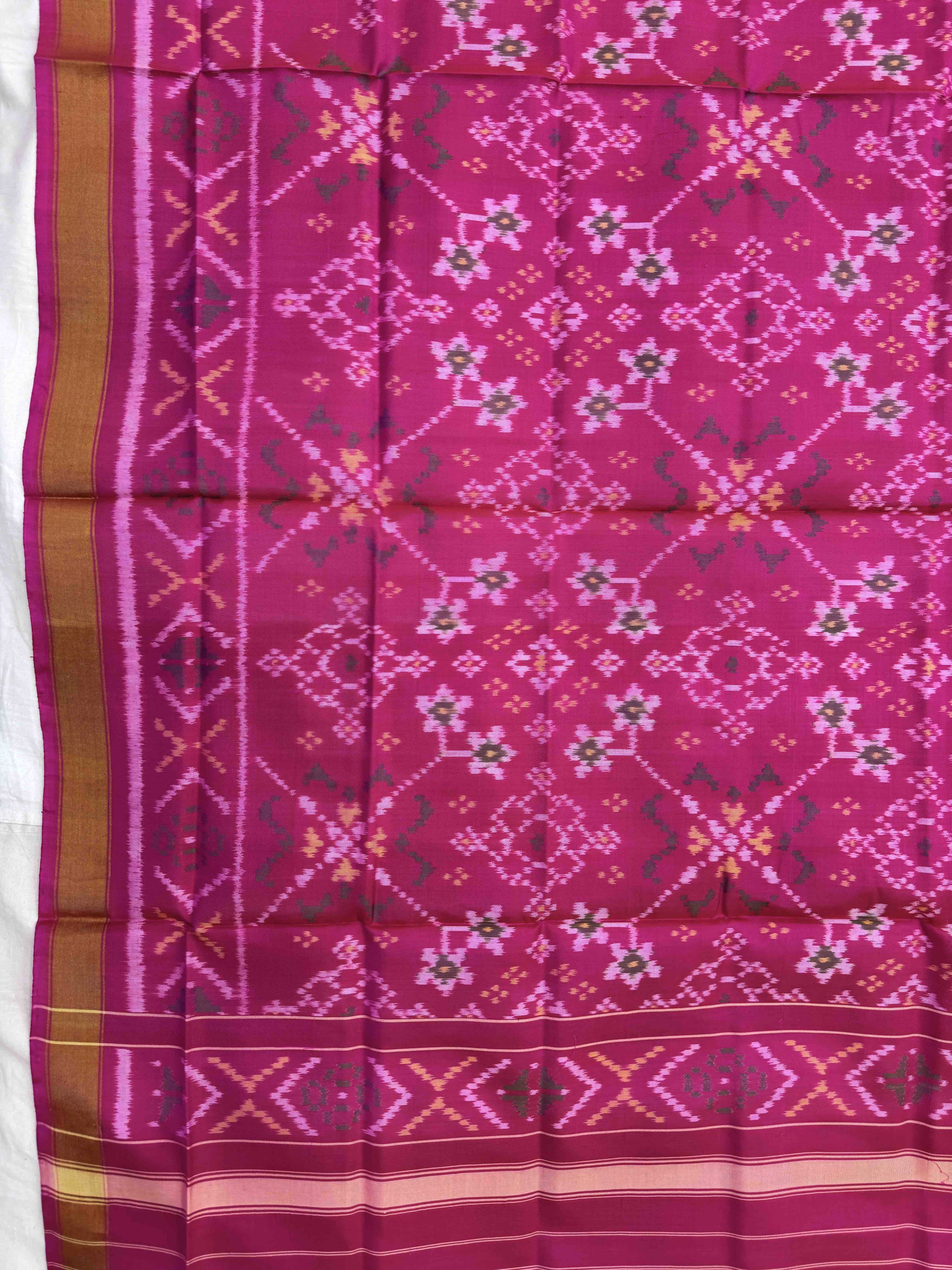 Pink Navratan Single Ikat Patola Dupatta