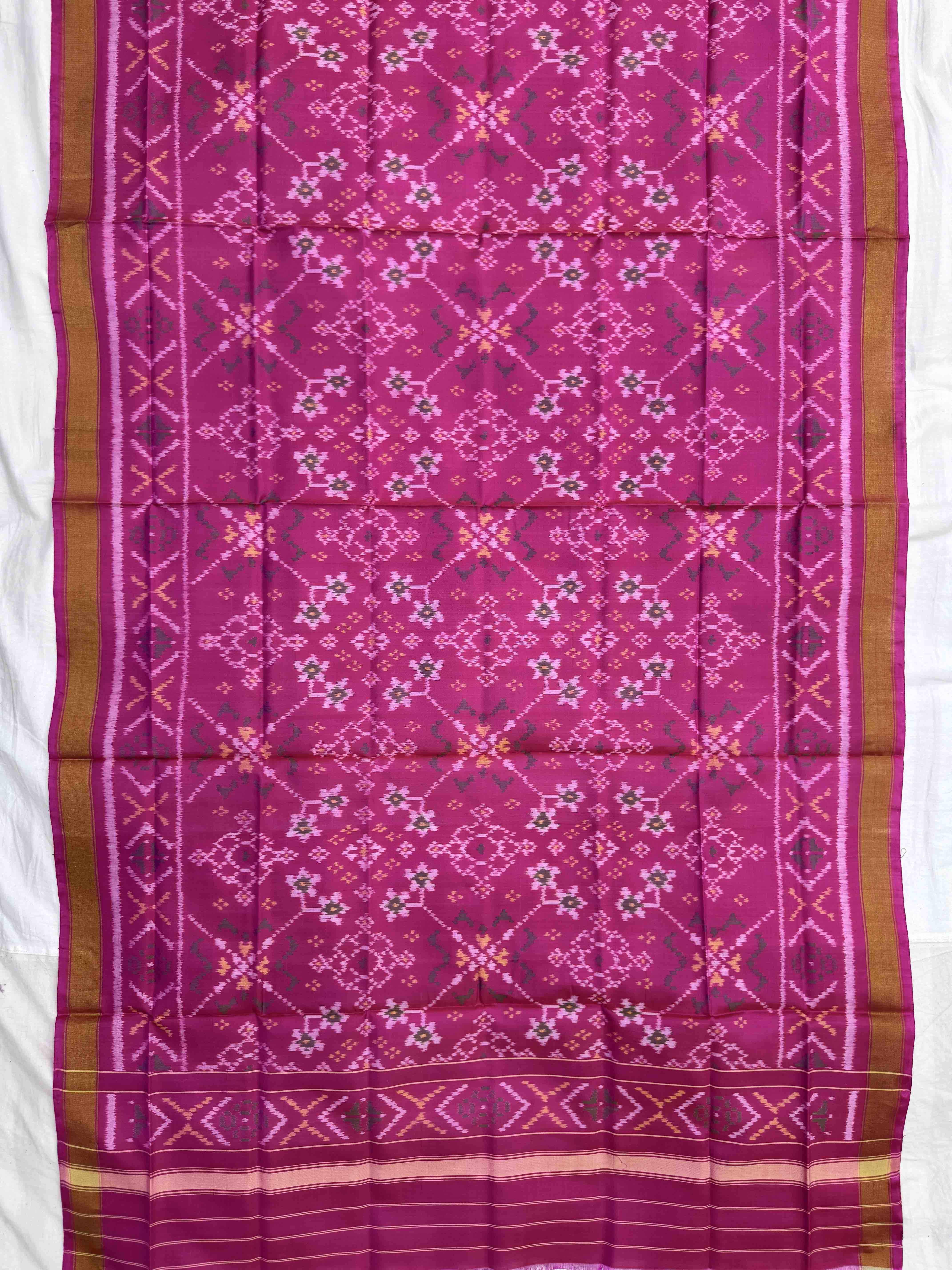 Pink Navratan Single Ikat Patola Dupatta