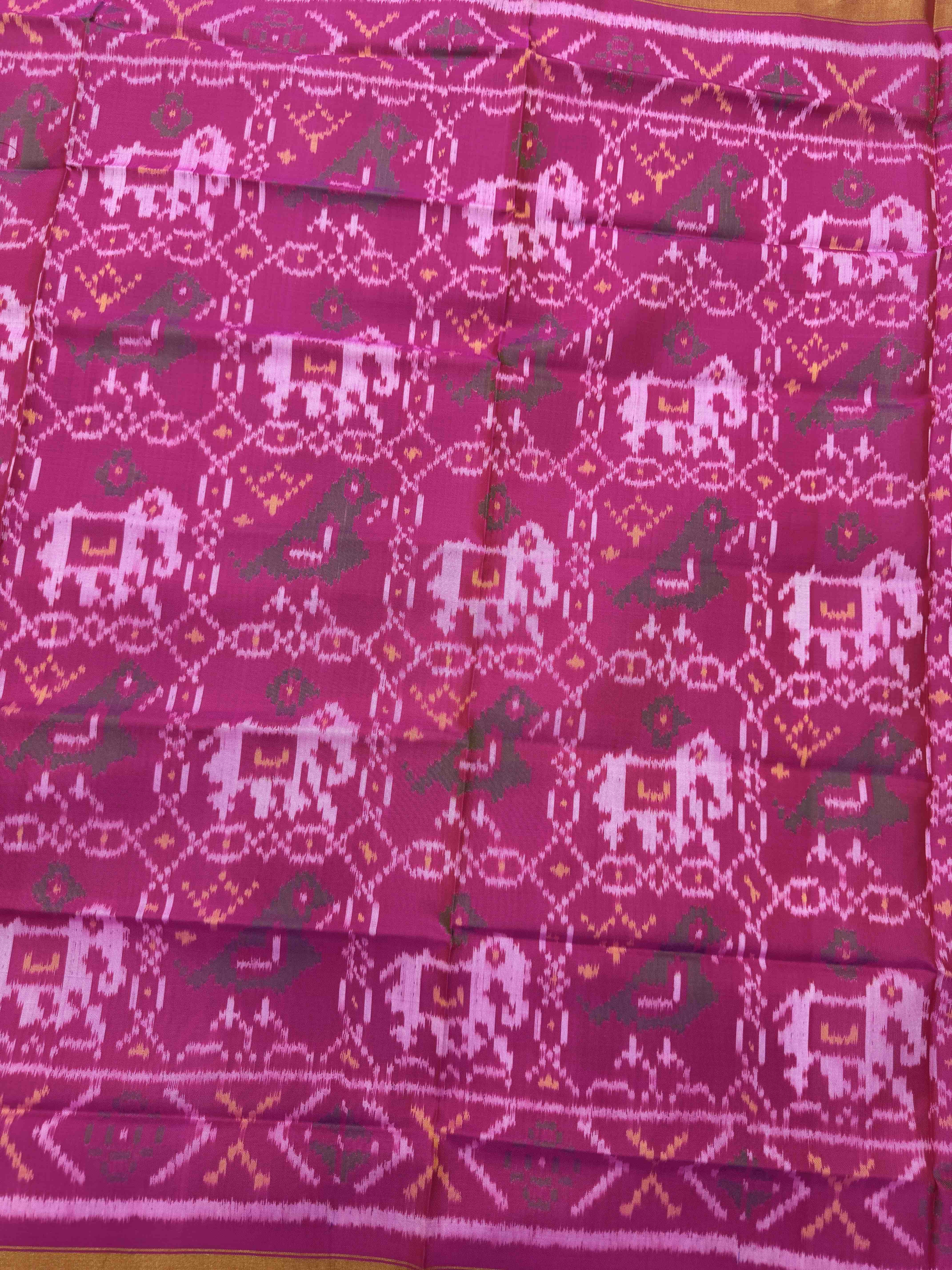 Pink Narikunj Single Ikat Patola Dupatta