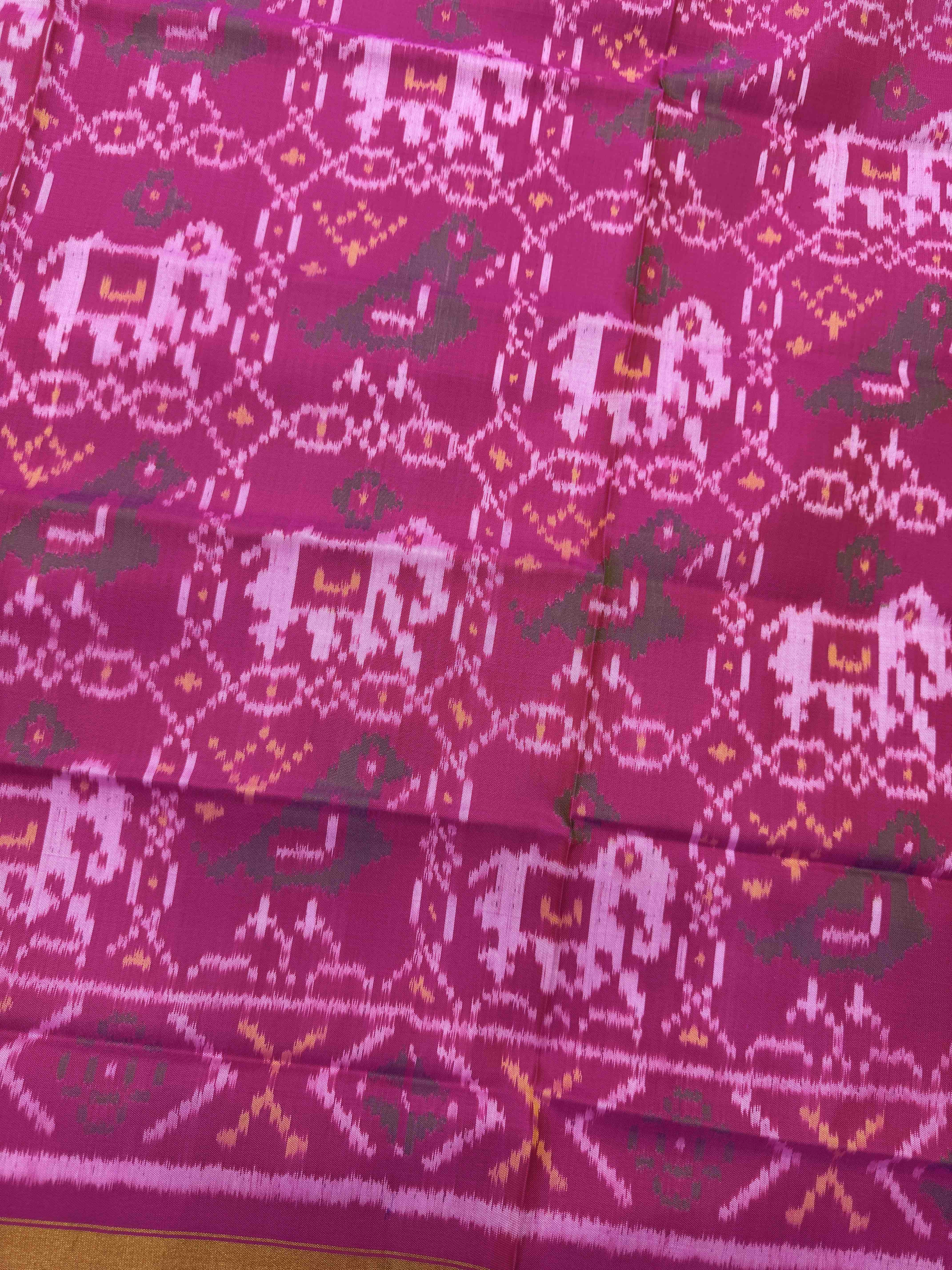 Pink Narikunj Single Ikat Patola Dupatta