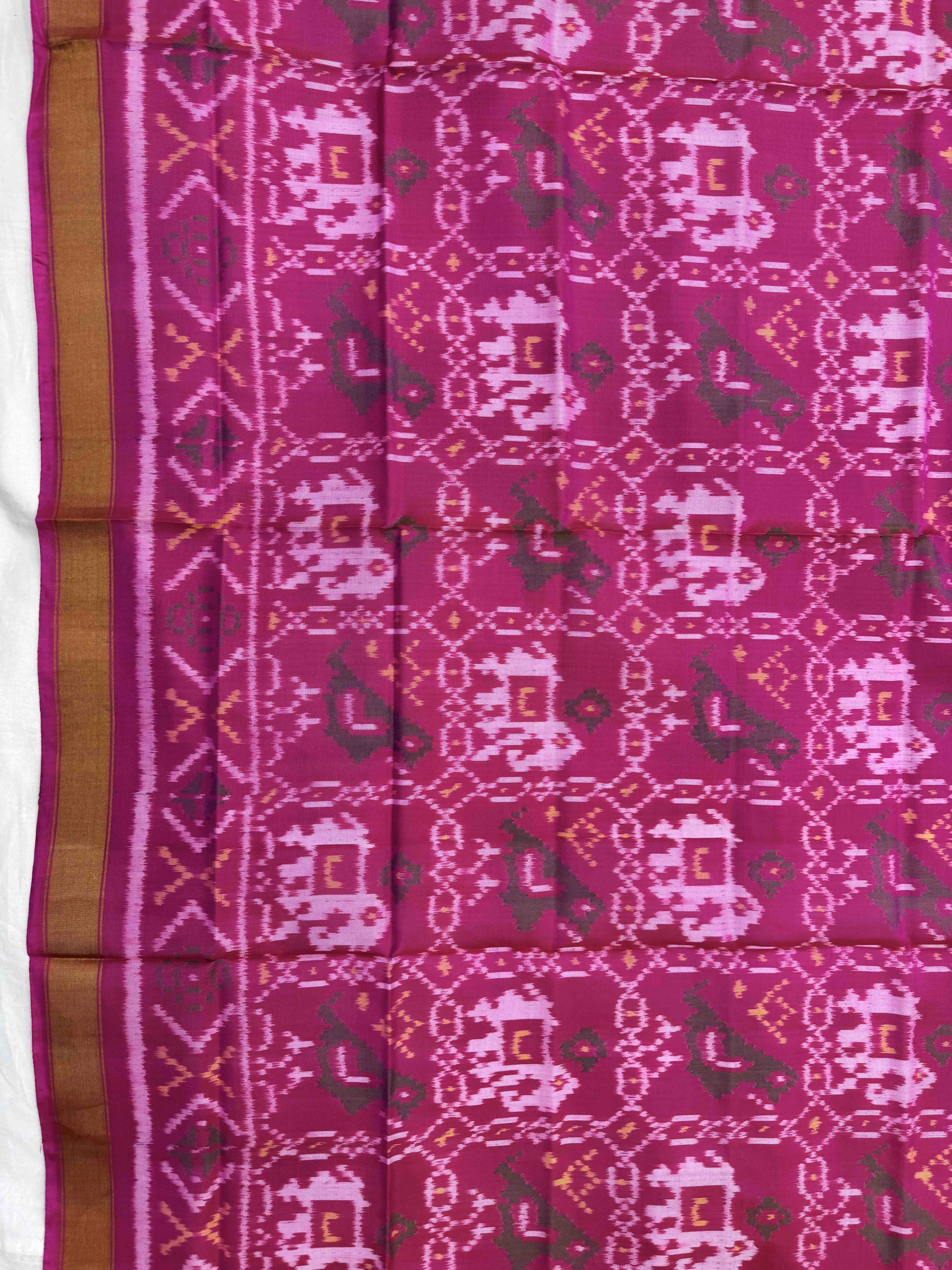 Pink Narikunj Single Ikat Patola Dupatta
