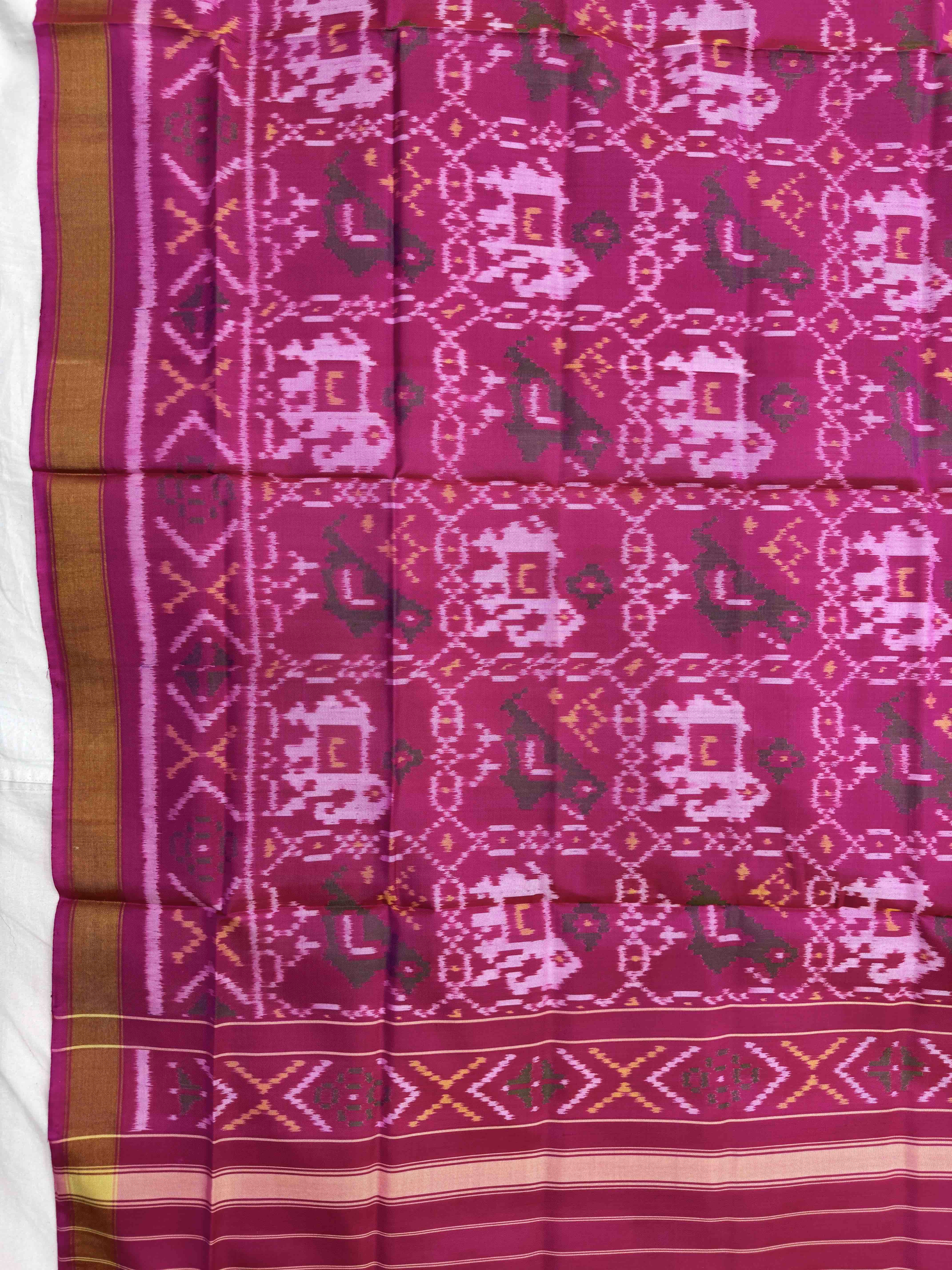 Pink Narikunj Single Ikat Patola Dupatta
