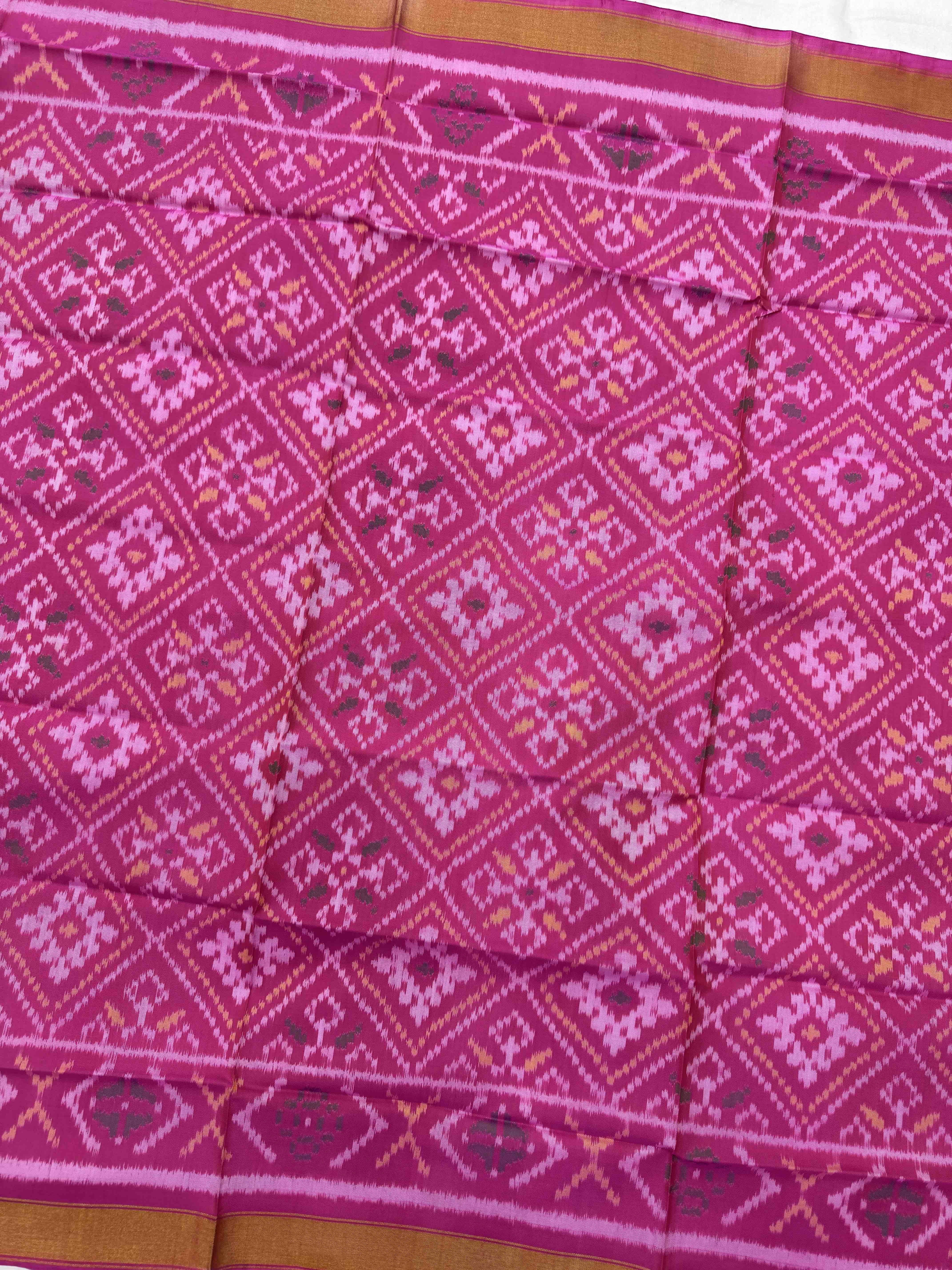 Pink Panchanda Single Ikat Patola Dupatta