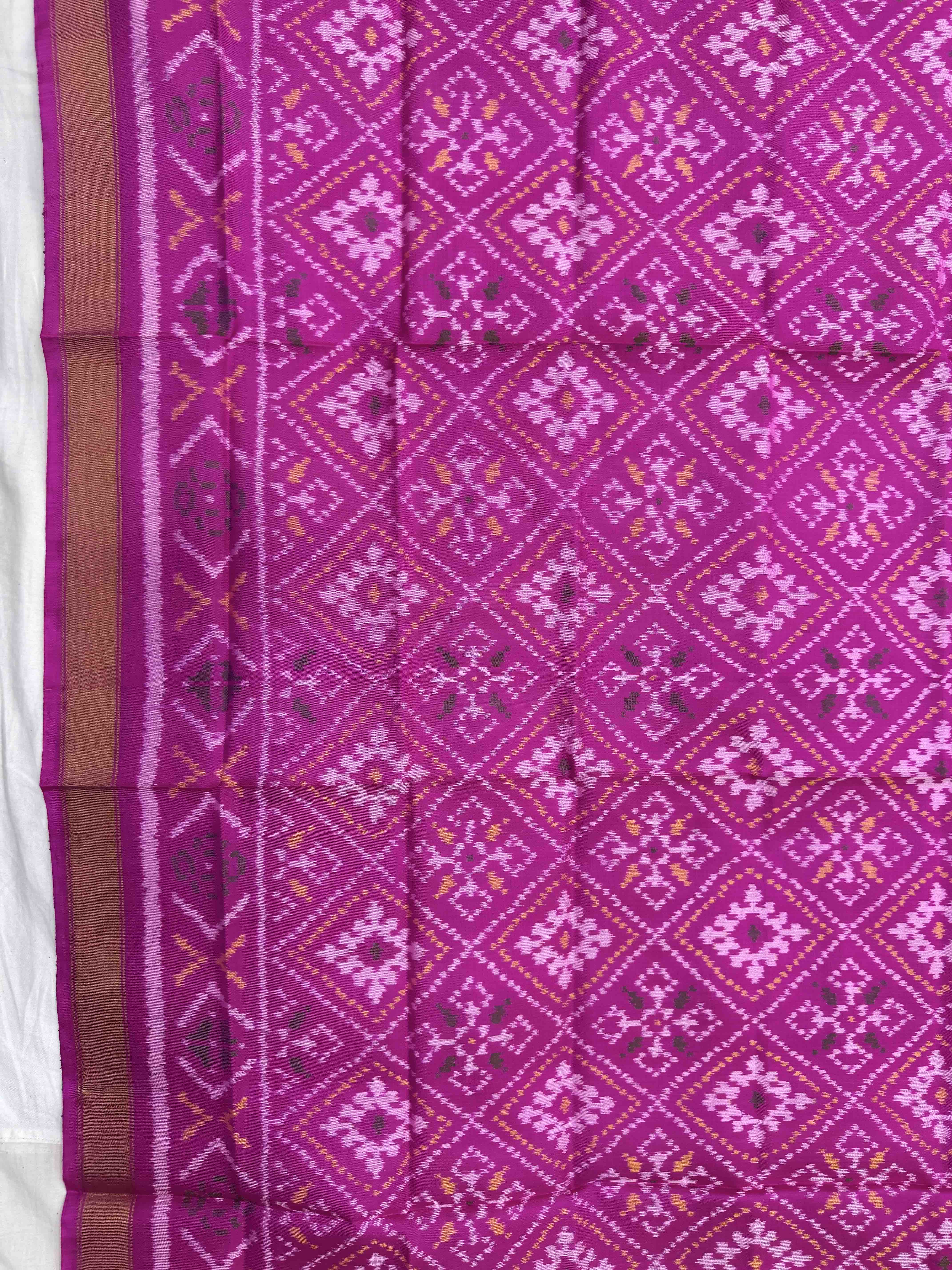 Pink Panchanda Single Ikat Patola Dupatta