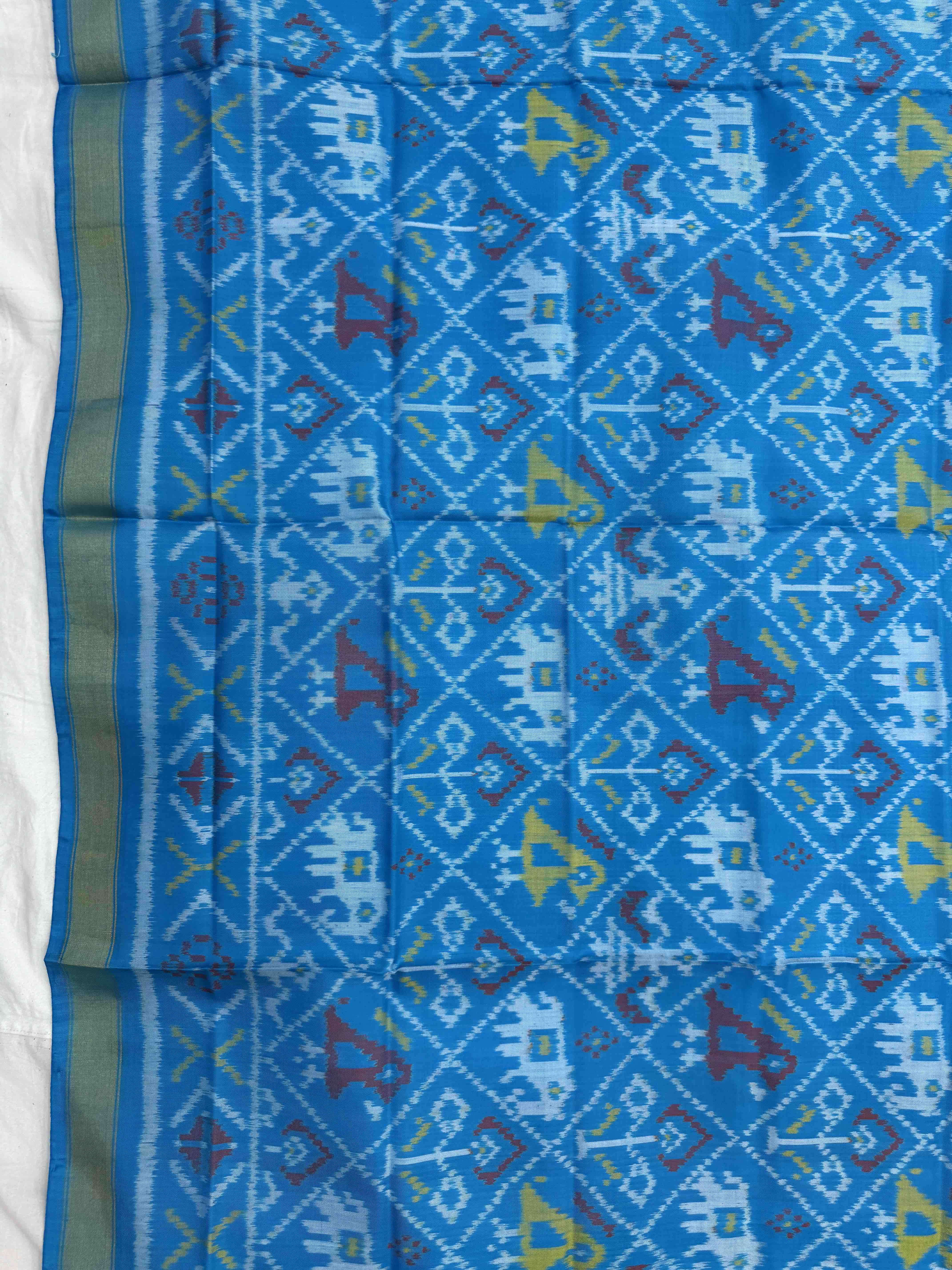 Sky Blue Narikunj Single Ikat Patola Dupatta