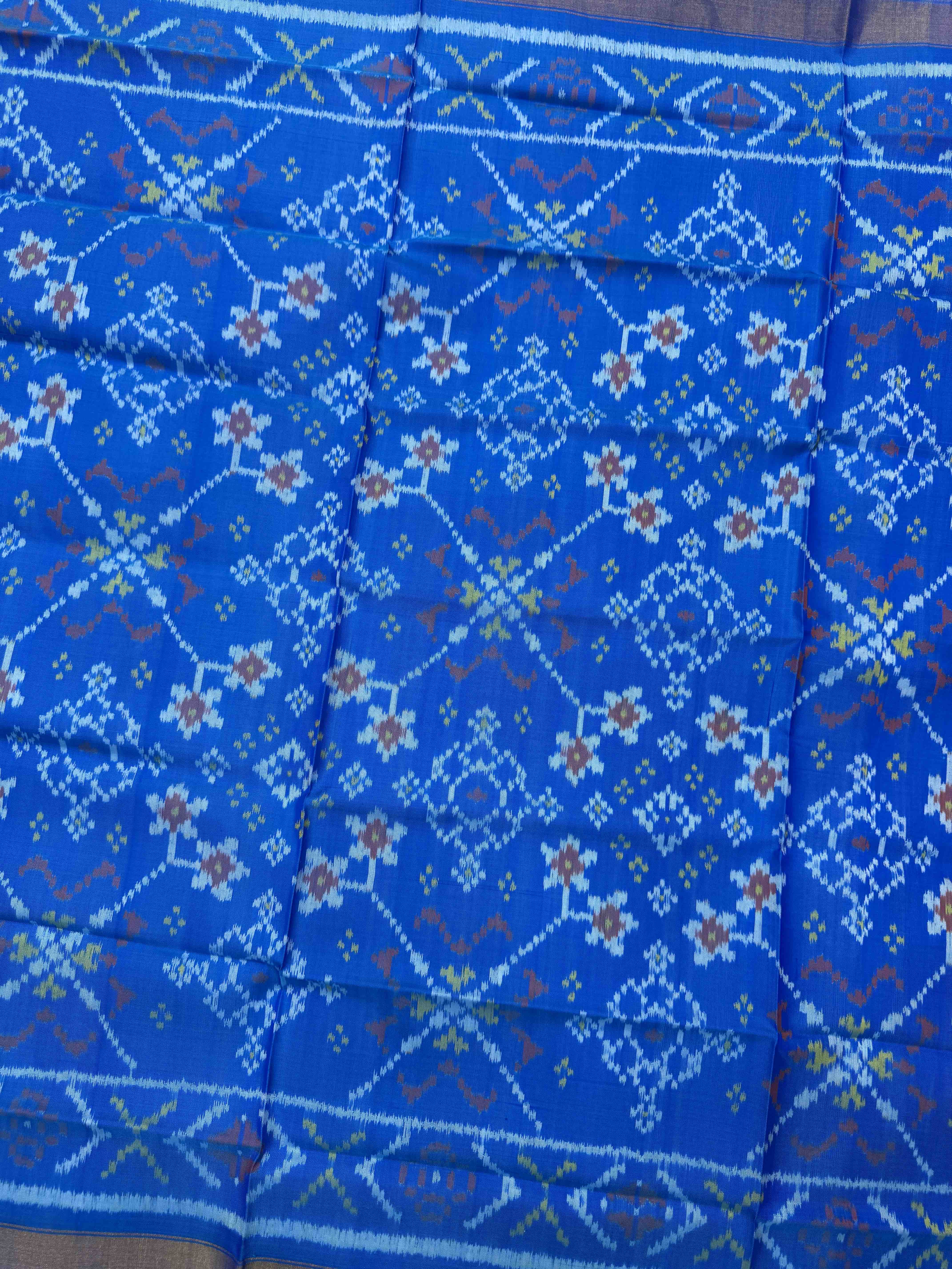 Blue Navratan Single Ikat Patola Dupatta