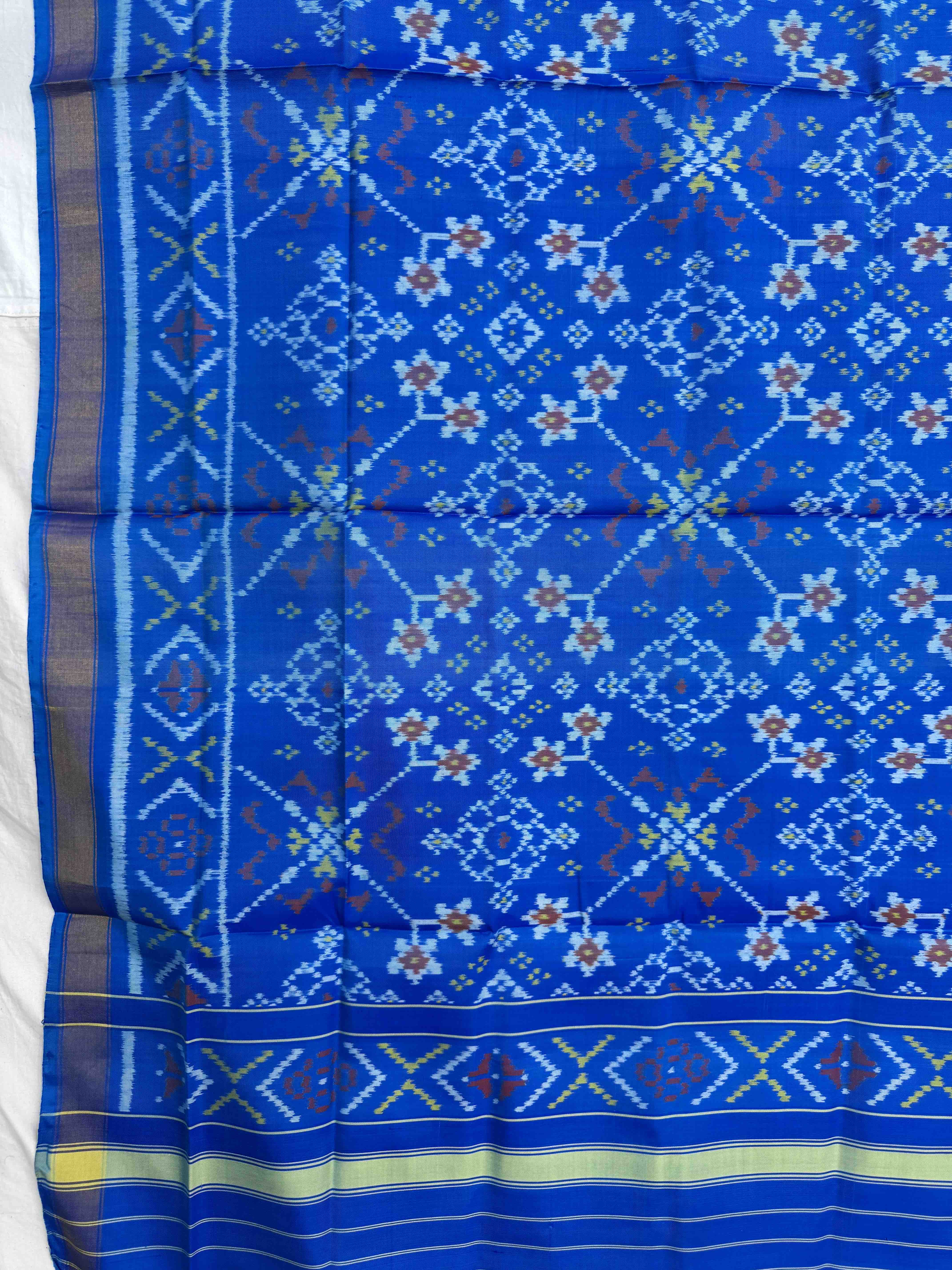 Blue Navratan Single Ikat Patola Dupatta