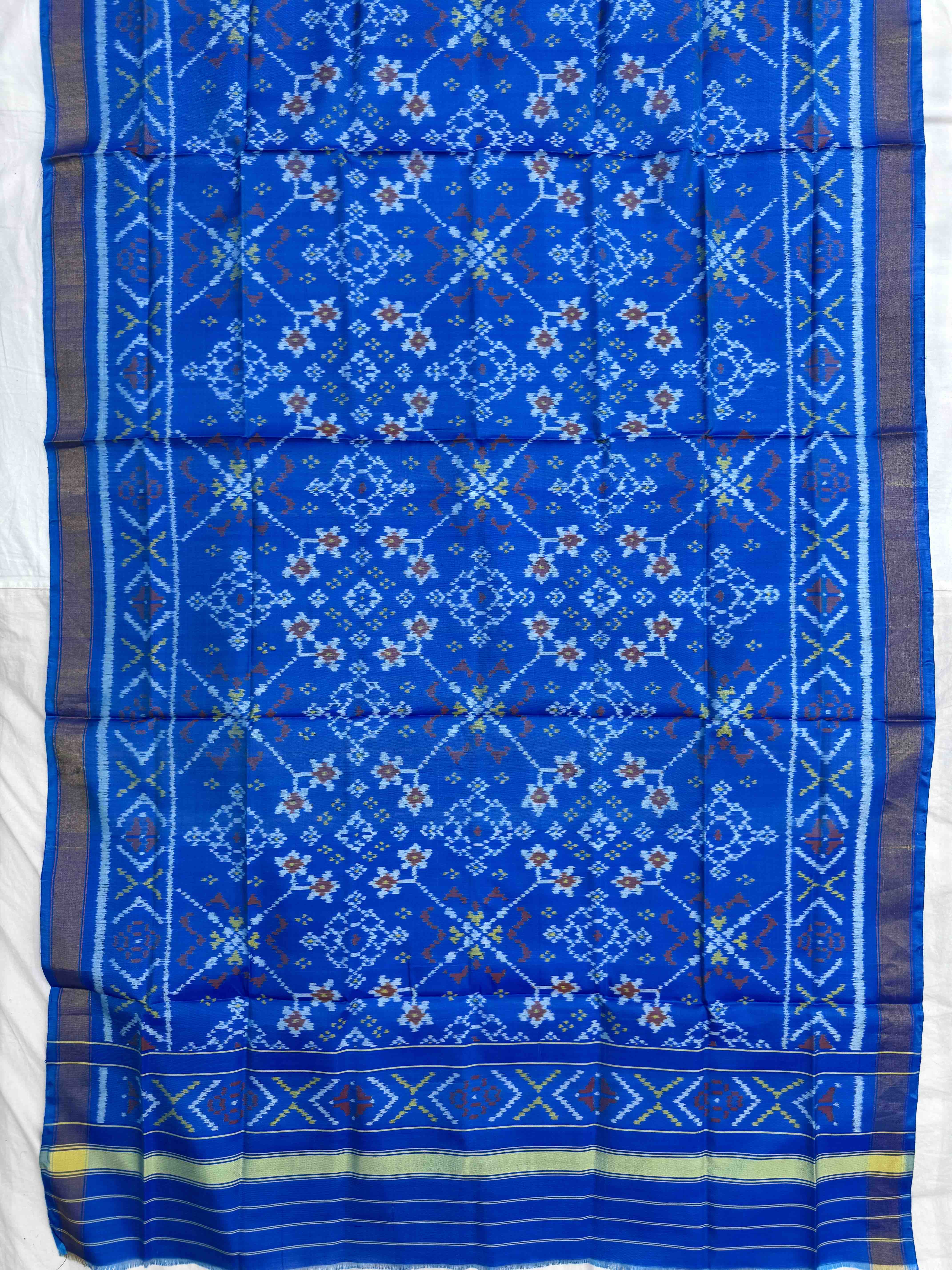 Blue Navratan Single Ikat Patola Dupatta