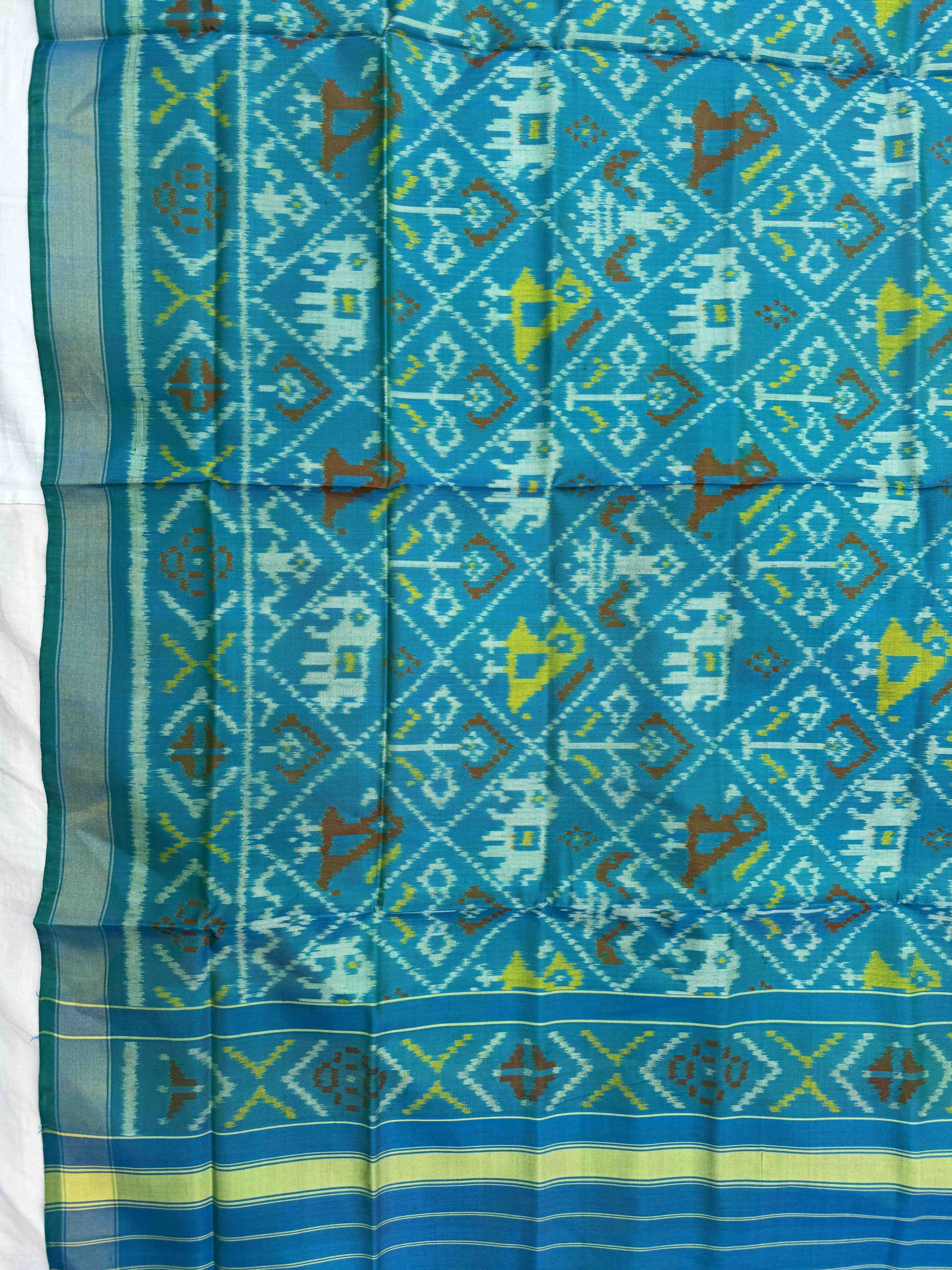 Sky Blue Narikunj Single Ikat Patola Dupatta