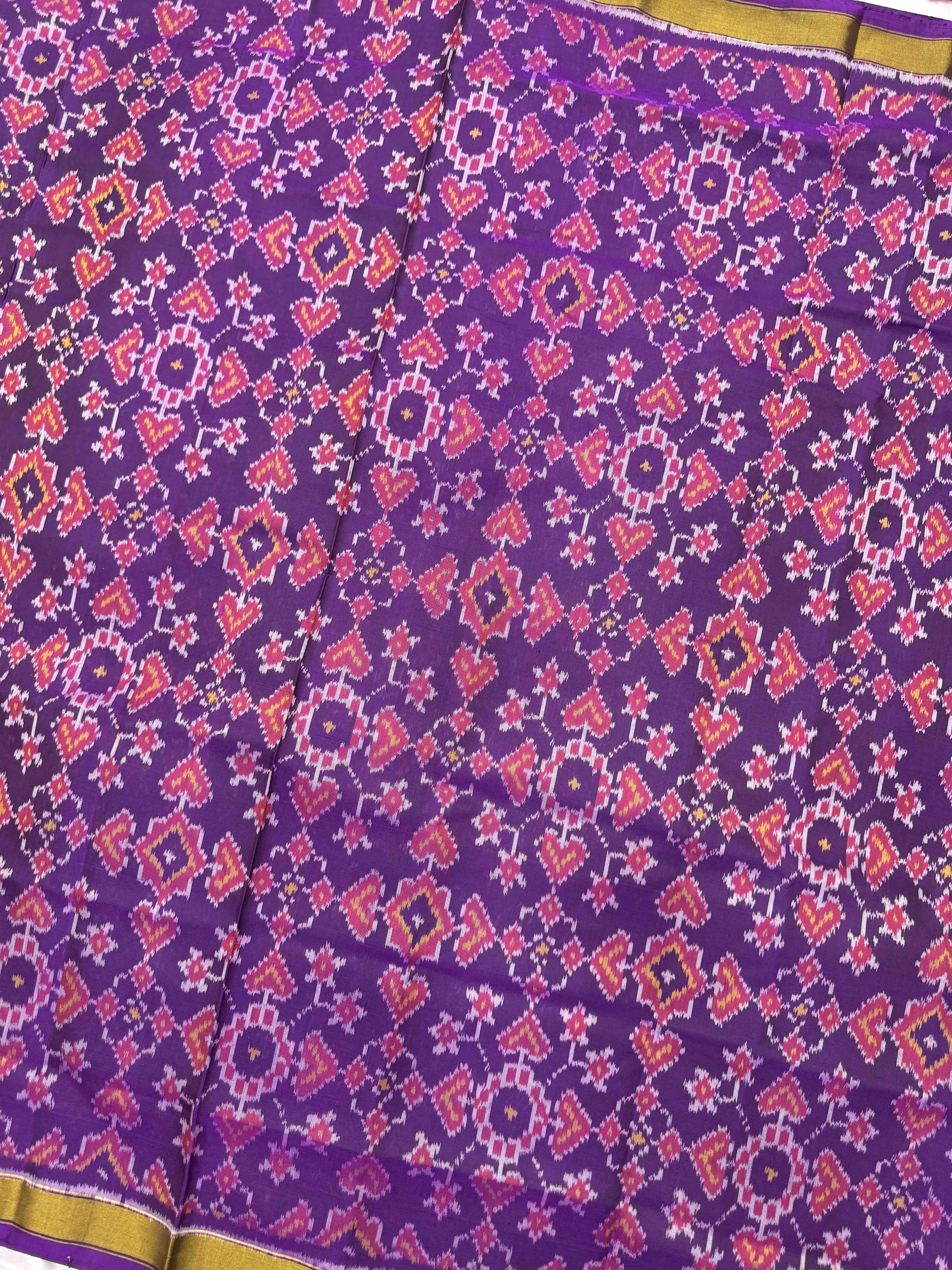 Purple Navratan Manekchowk Rajkot Patola Saree