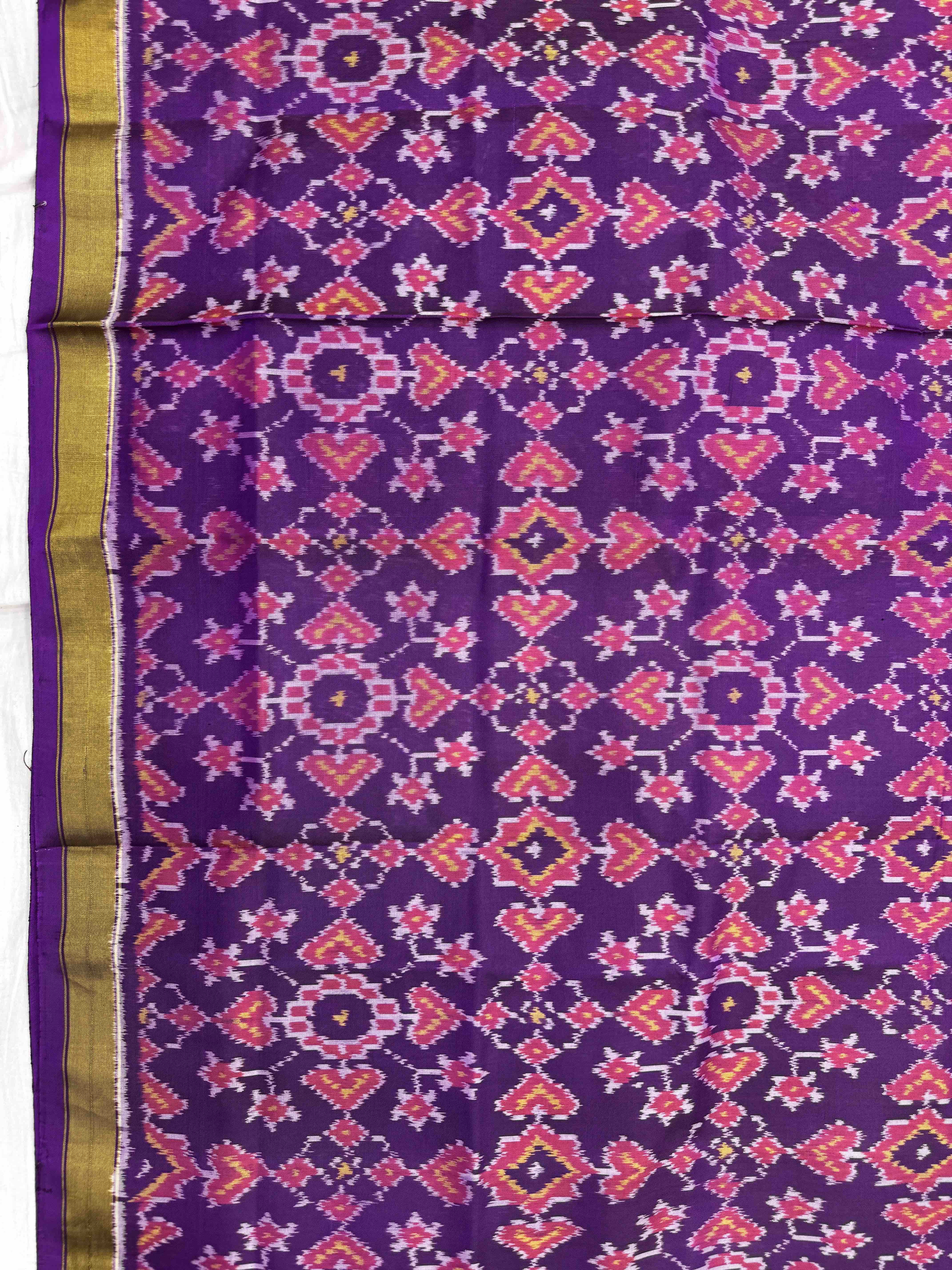 Purple Navratan Manekchowk Rajkot Patola Saree