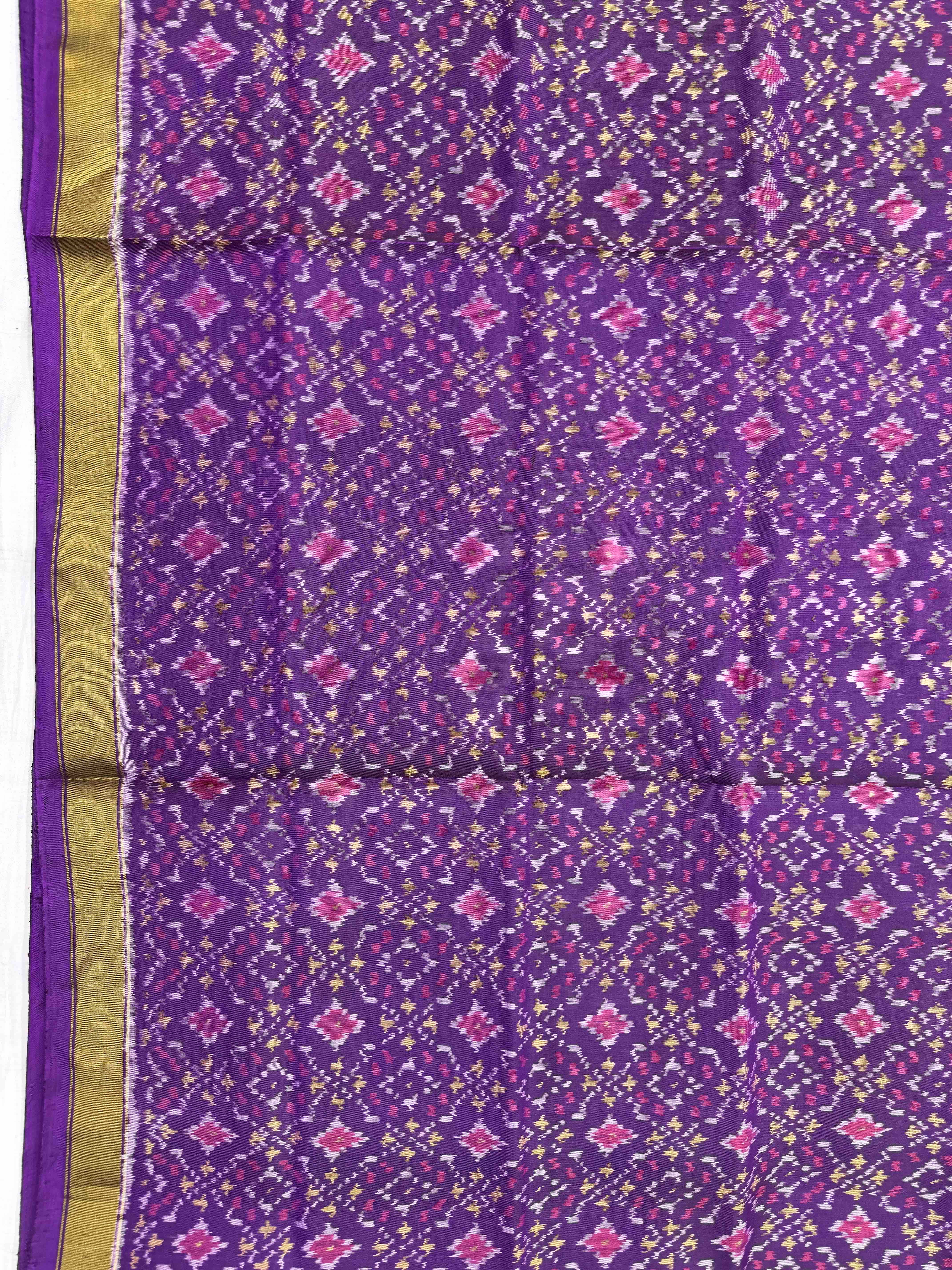 Purple Buttonful Rajkot Patola Saree