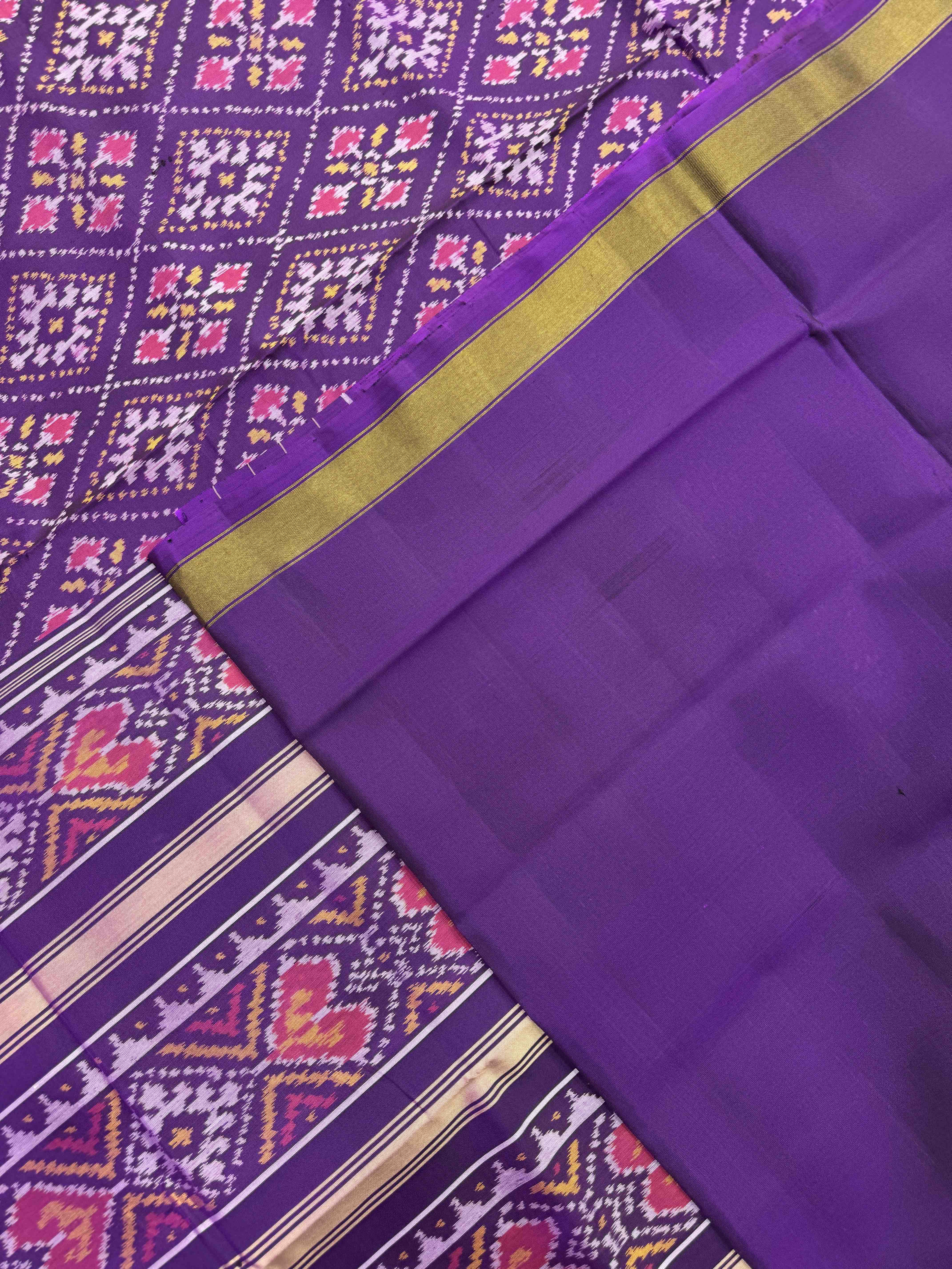 Purple Panchanda Rajkot Patola Saree