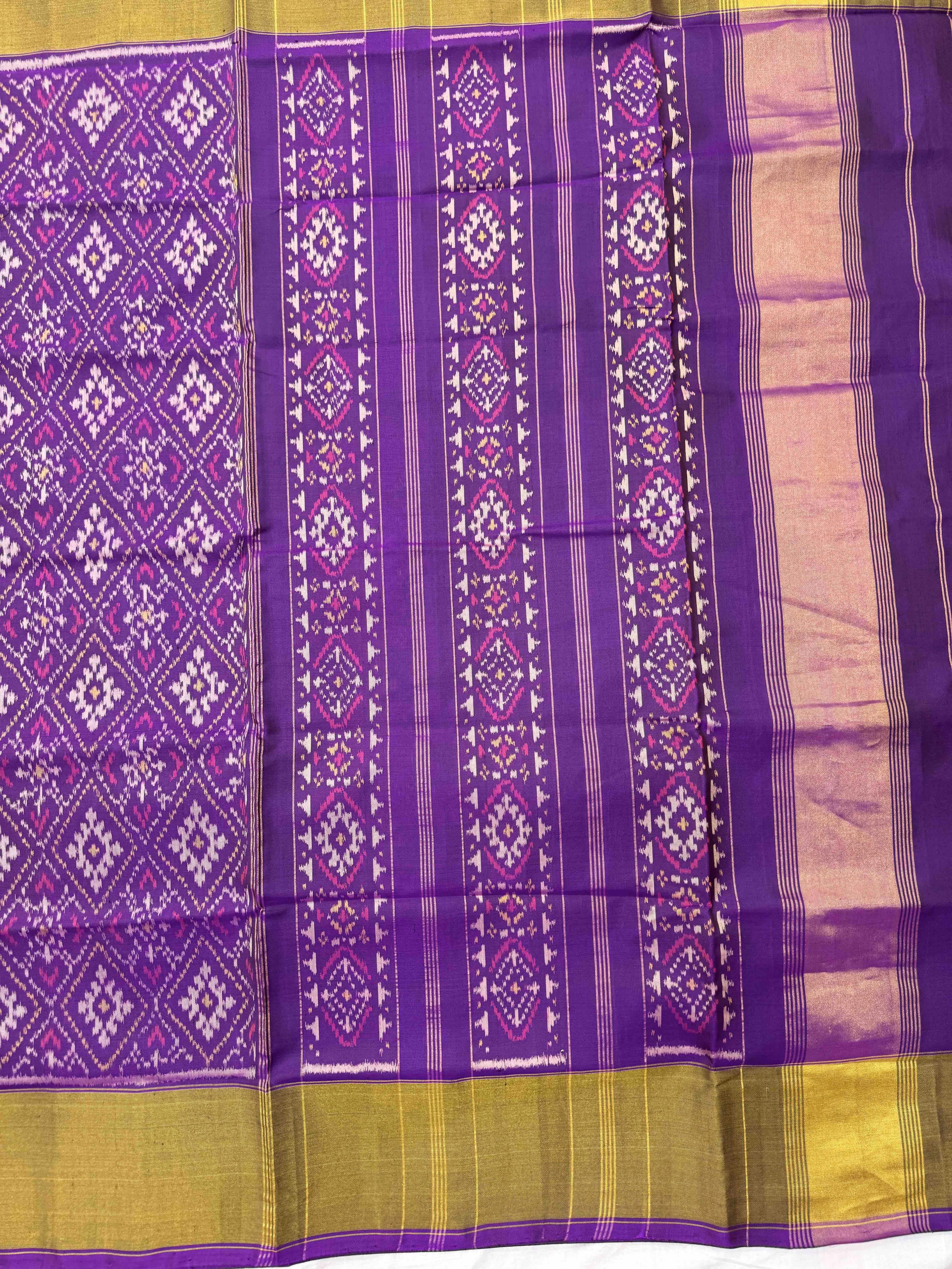 Purple Panchanda Rajkot Patola Saree