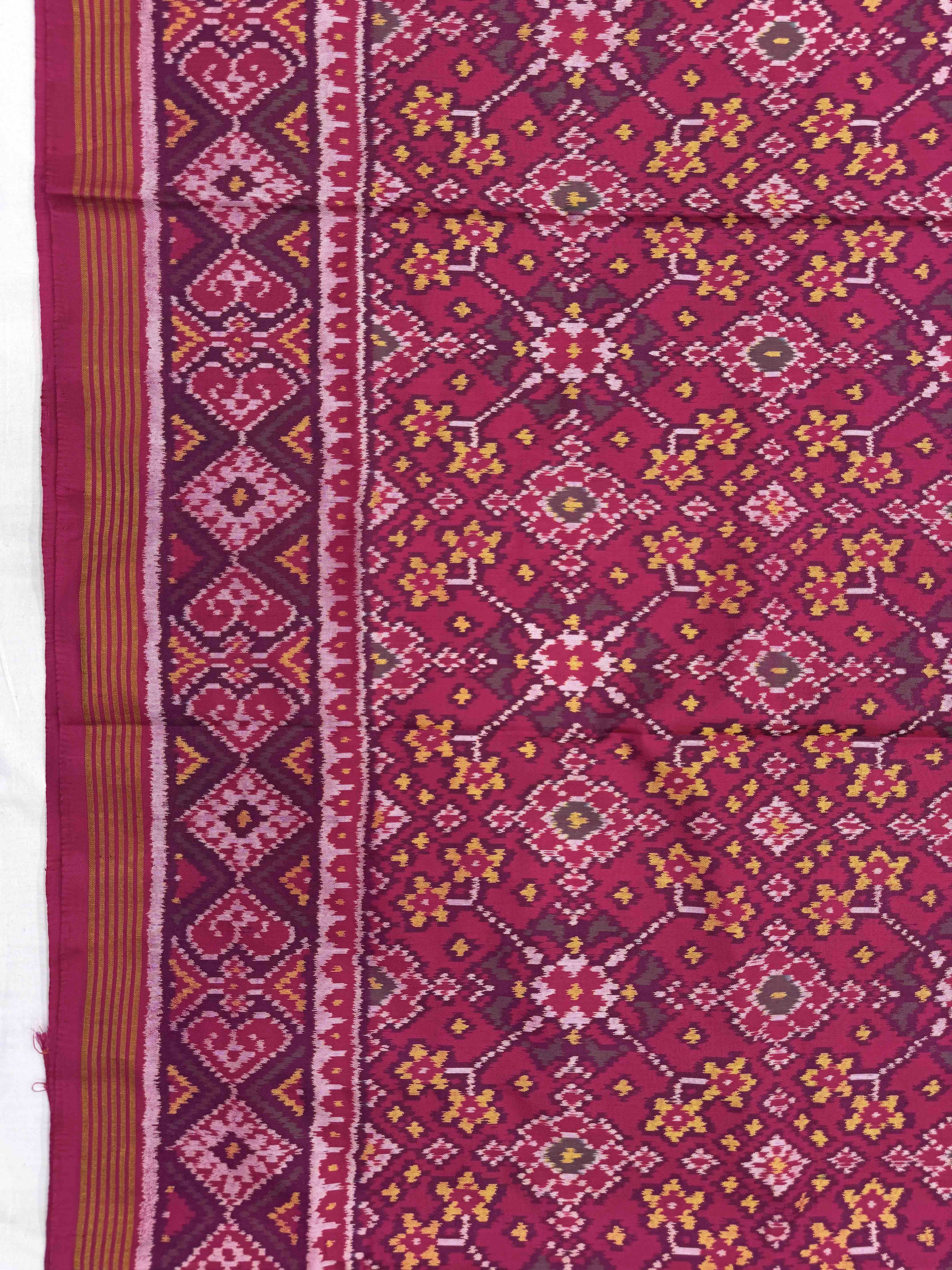 Pink Navratan Single Ikat Patan Patola Saree