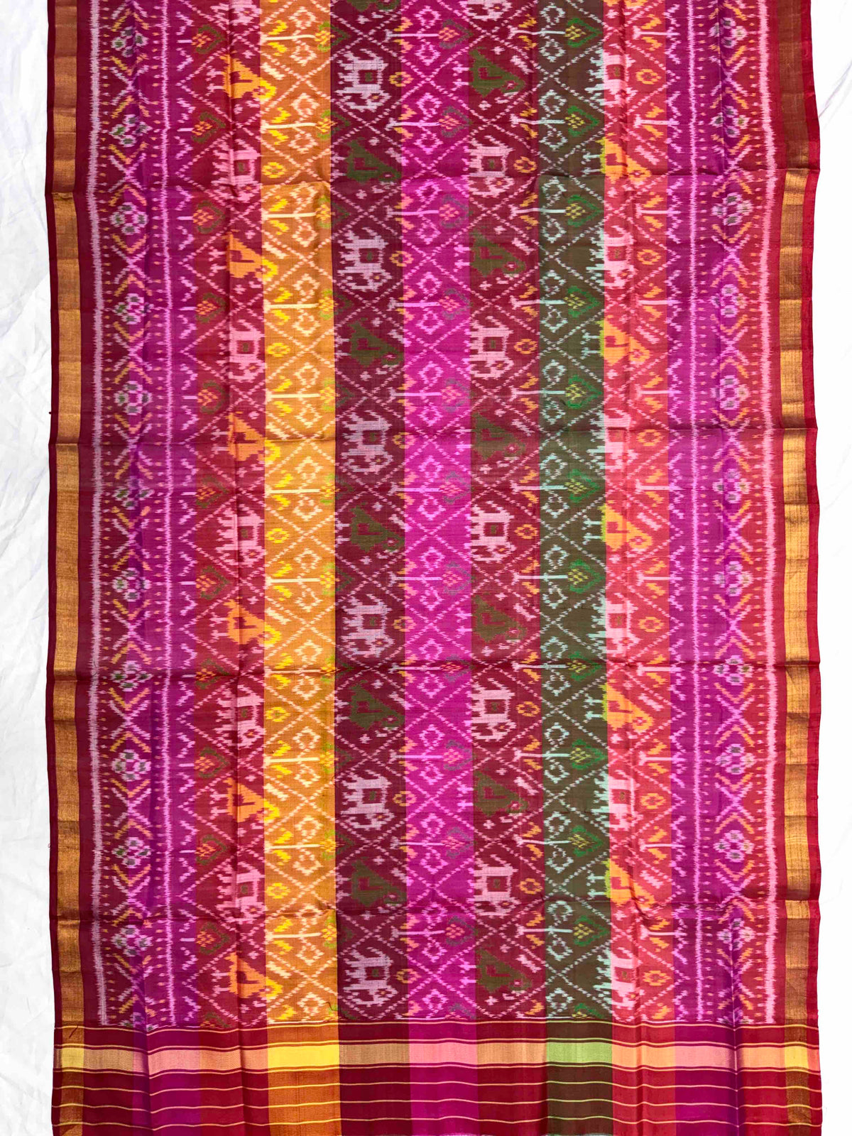 Multicolor Narikunj Single Ikat Patola Dupatta