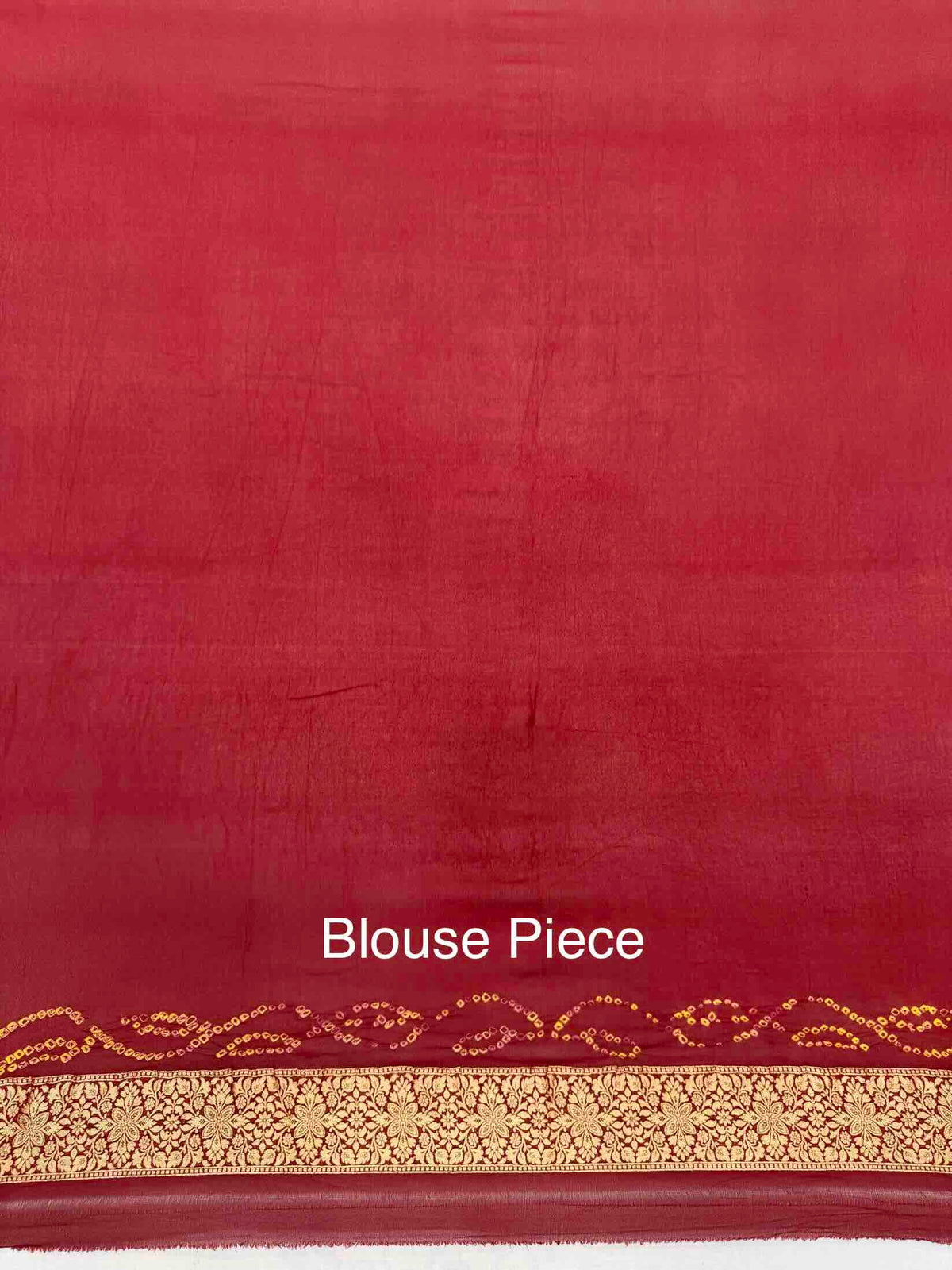 Maroon Banarasi Georgette Bandhani Saree