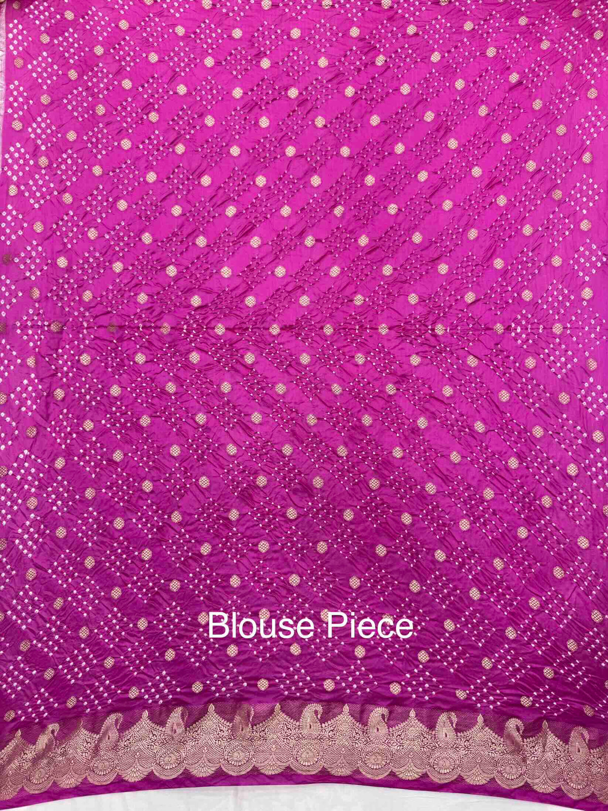 Pink Shaded Katan Silk Bandhani Saree