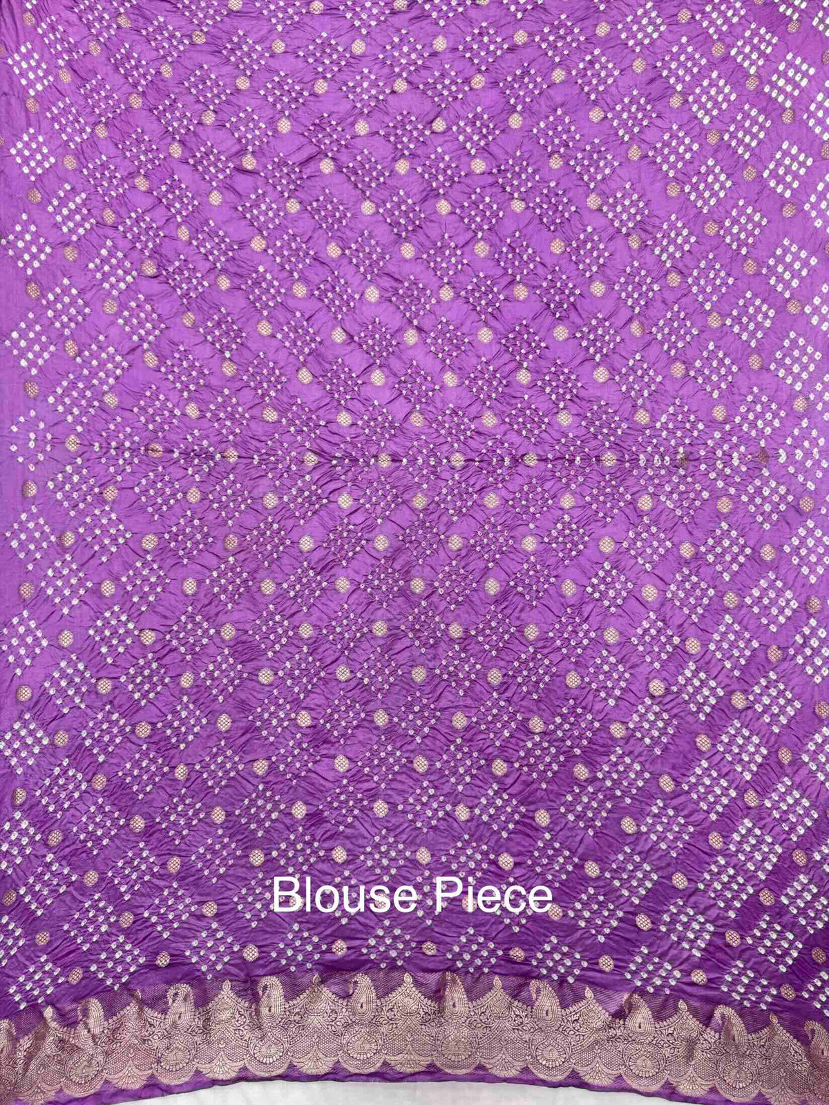 Purple Shaded Katan Silk Bandhani Saree