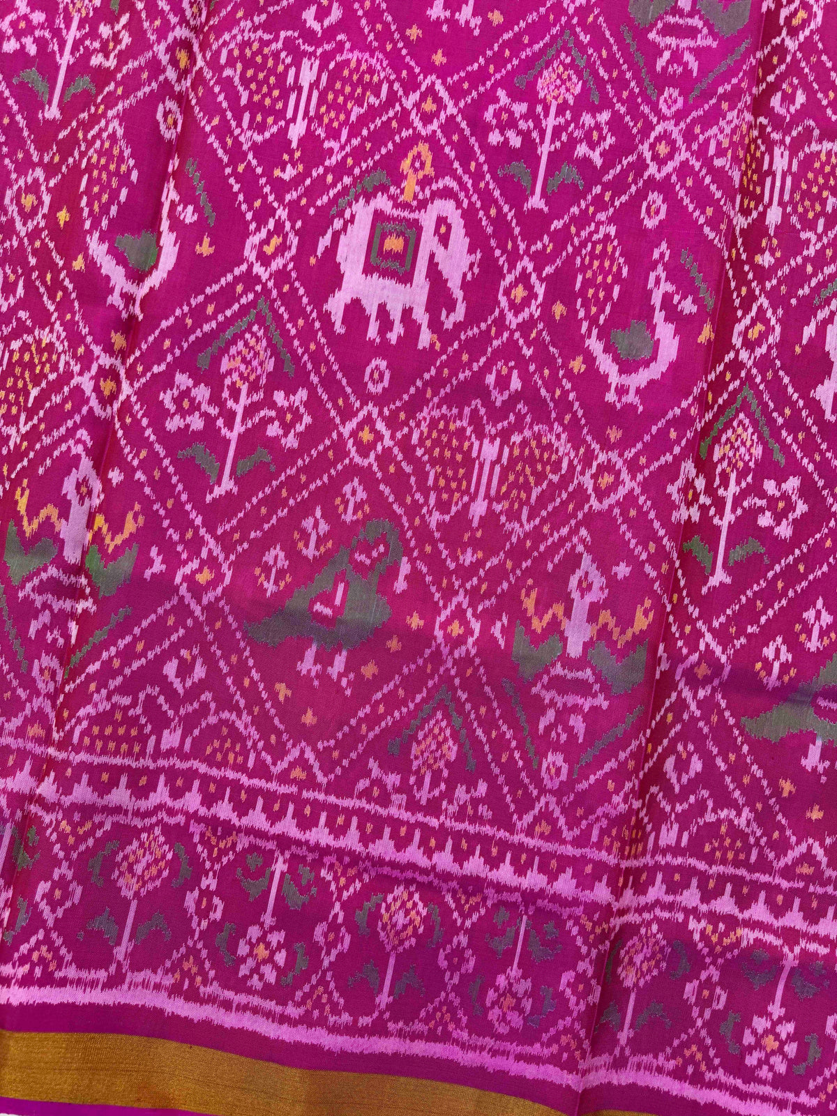 Pink Narikunj Rajkot Patola Saree