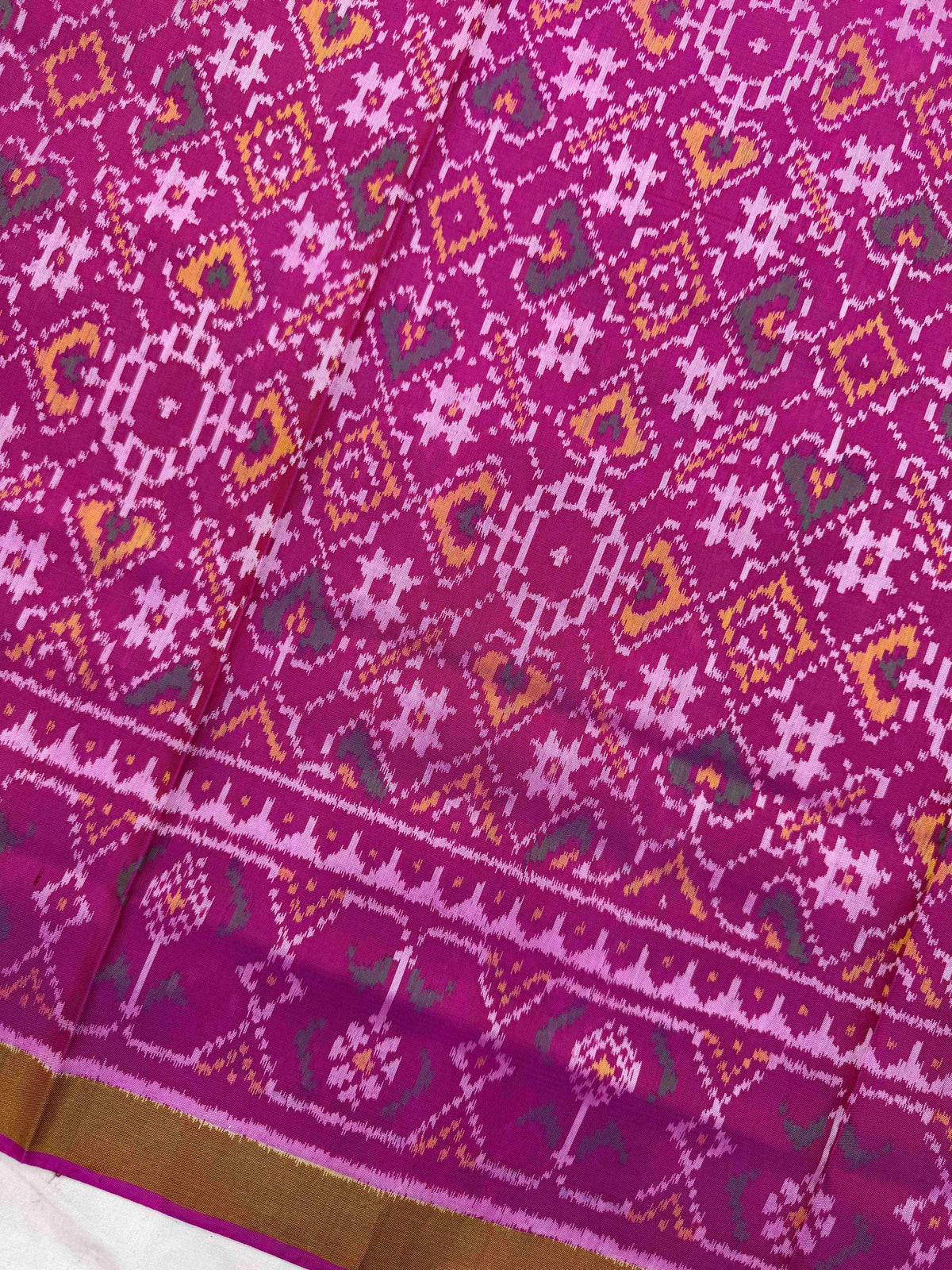 Pink Manekchowk Rajkot Patola Saree