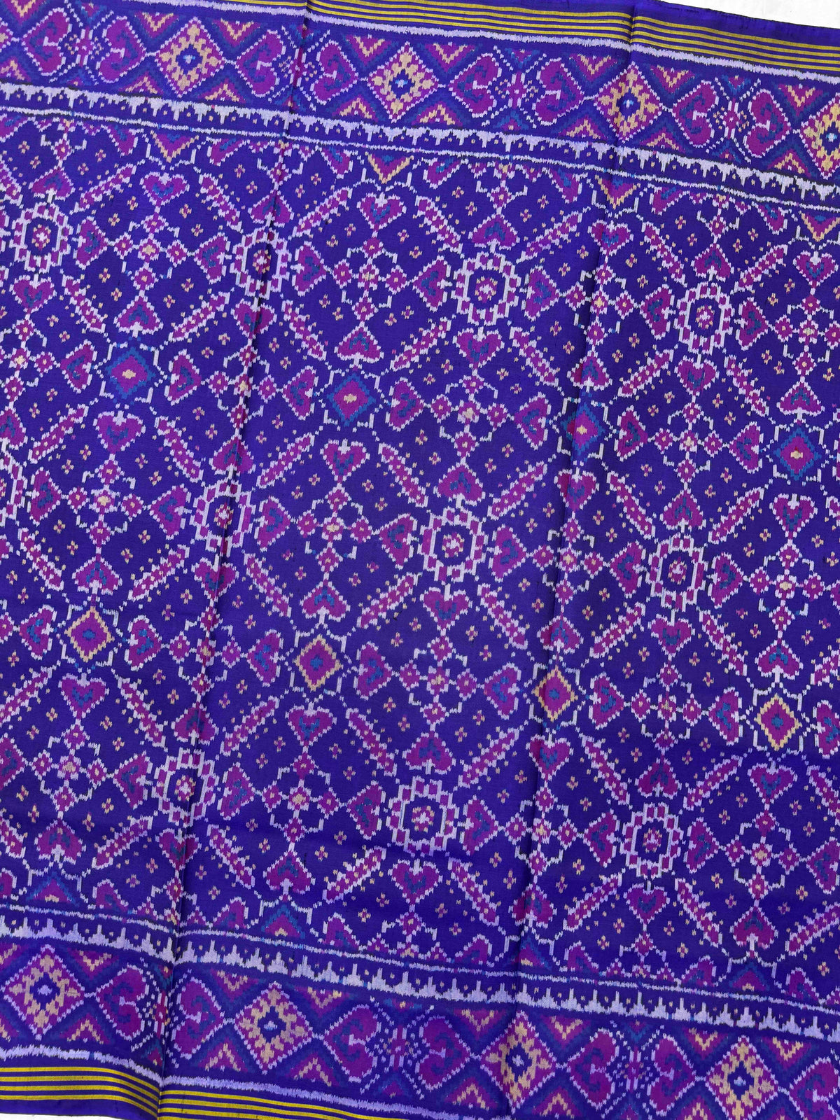 Blue Manekchowk Single Ikat Patan Patola Saree