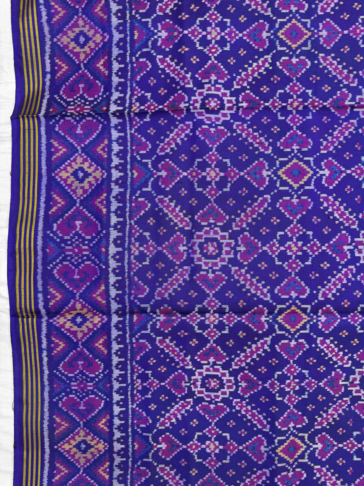 Blue Manekchowk Single Ikat Patan Patola Saree