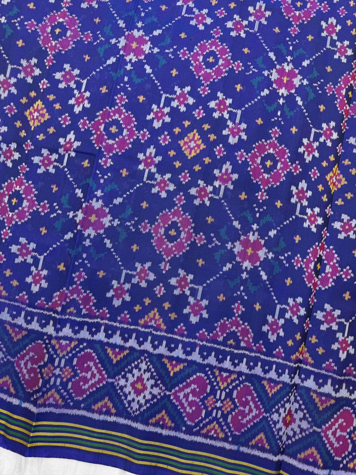Blue Navratan Single Ikat Patan Patola Saree