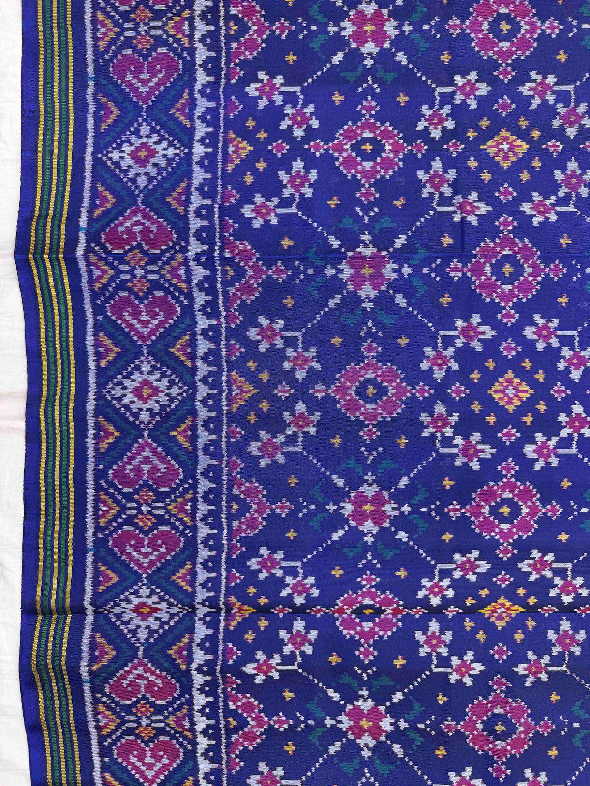 Blue Navratan Single Ikat Patan Patola Saree
