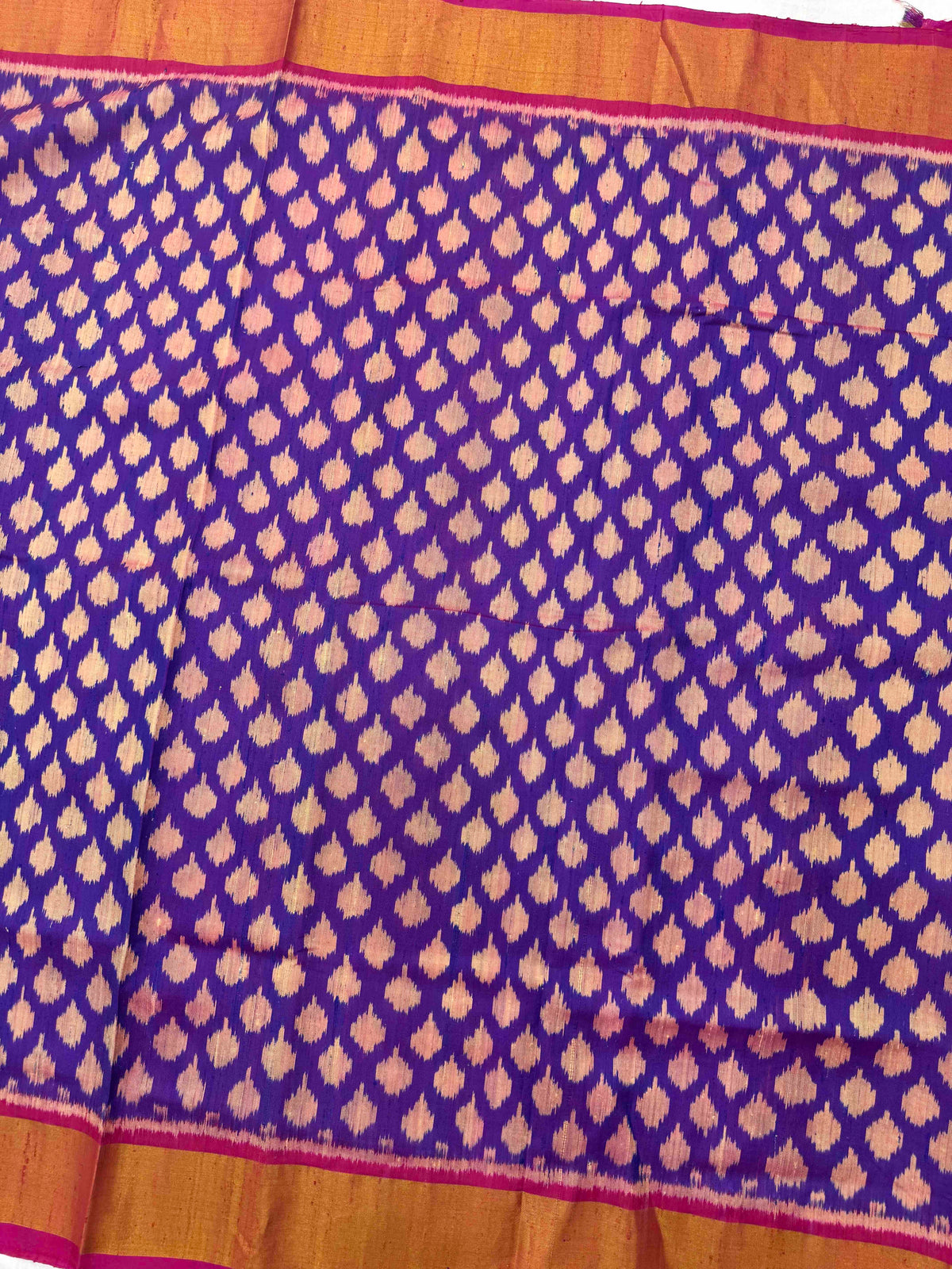 Pink & Purple Fancy Booty Raw Silk Rajkot Patola Saree