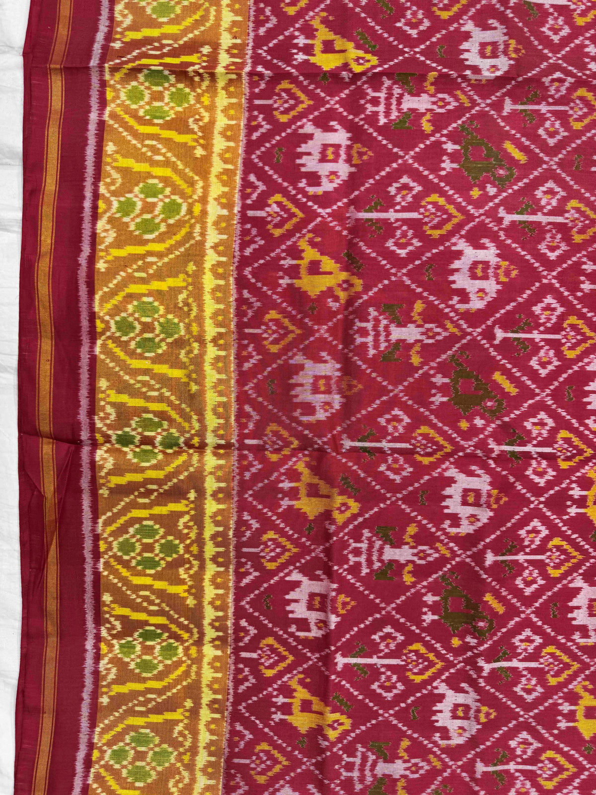 Maroon Small Narikunj Rajkot Patola Saree