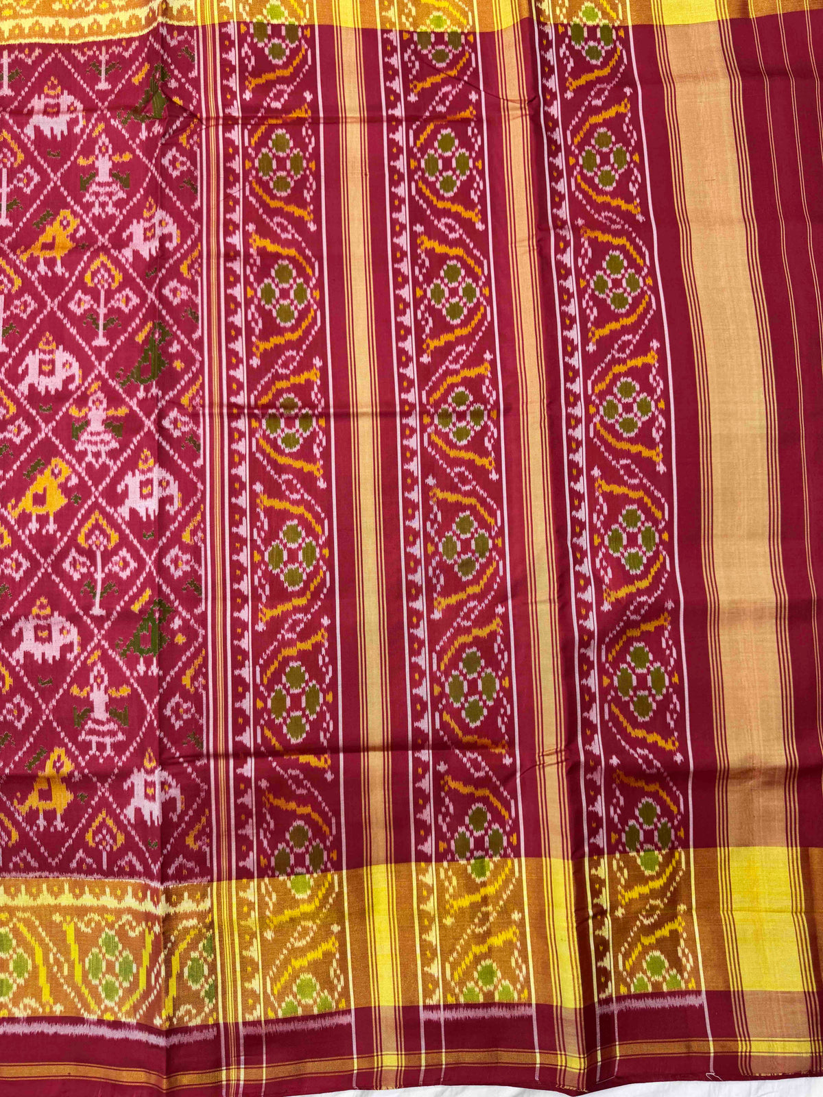 Maroon Small Narikunj Rajkot Patola Saree