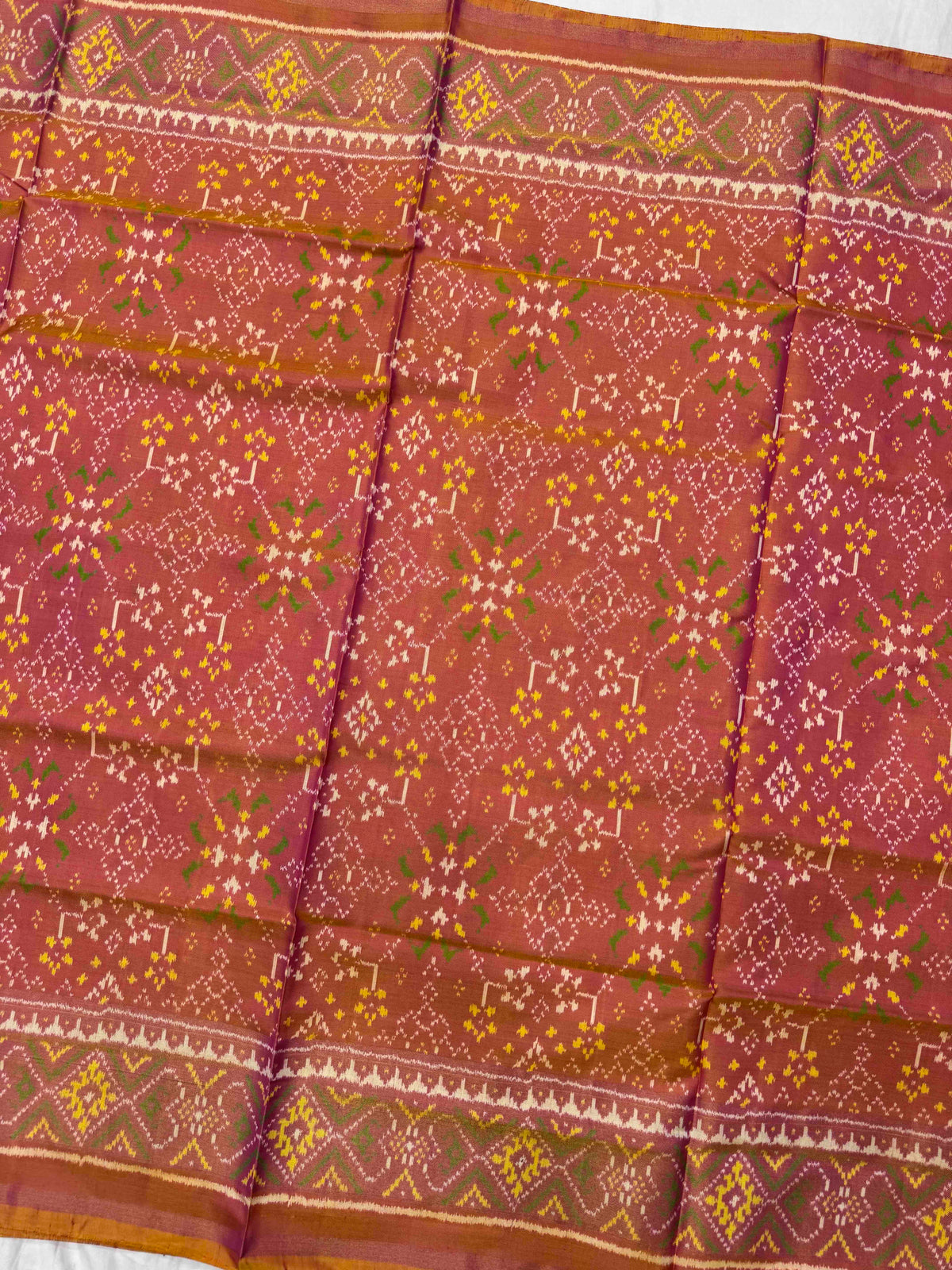 Peach Navratan Rajkot Patola Saree