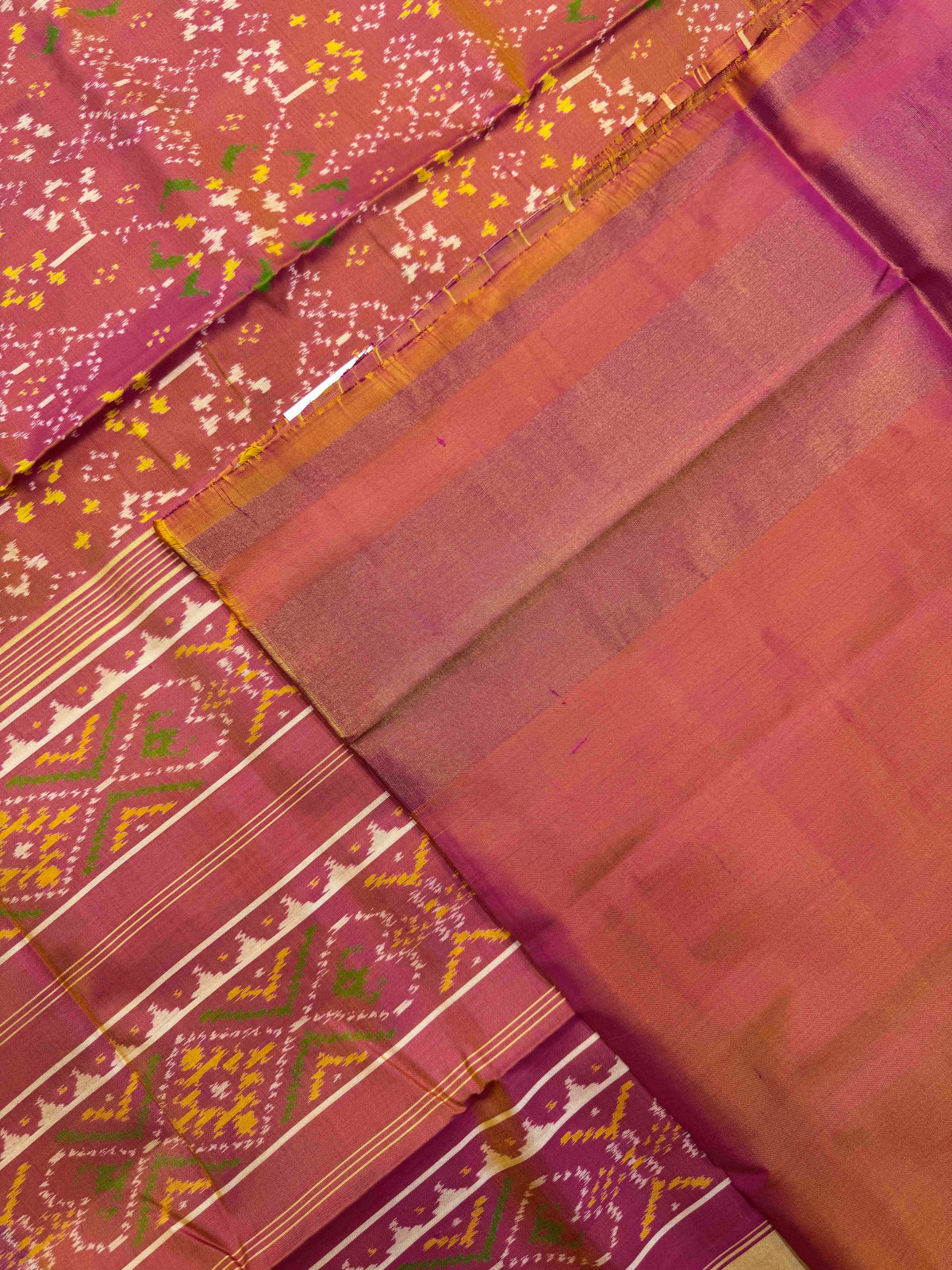 Peach Navratan Rajkot Patola Saree