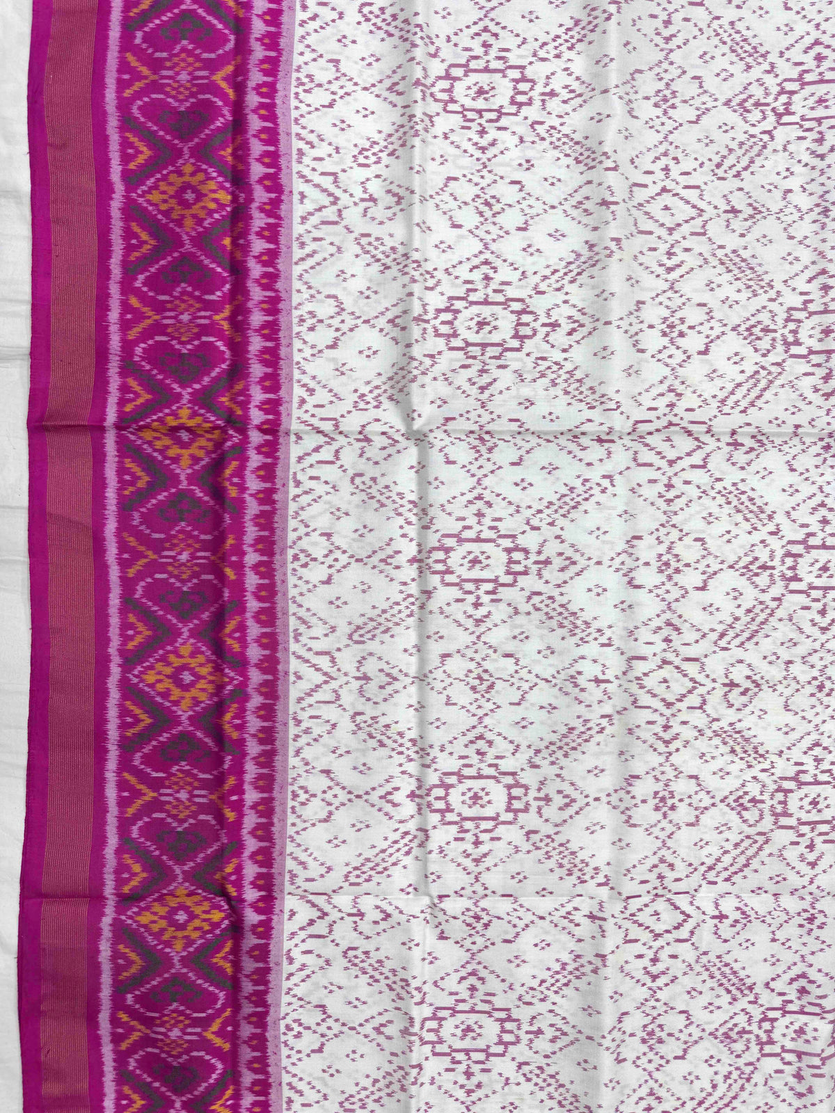 Pink & White Manekchowk Rajkot Patola Saree