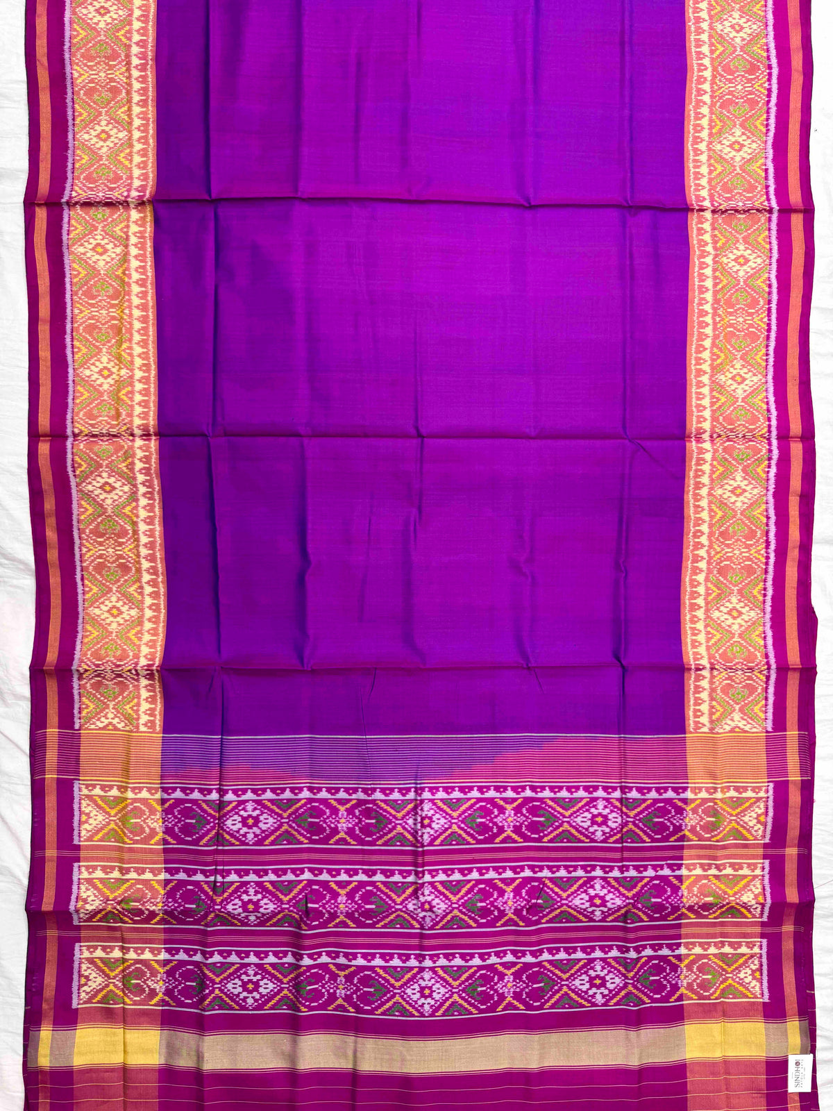 Magenta & Purple Plain Rajkot Patola Saree