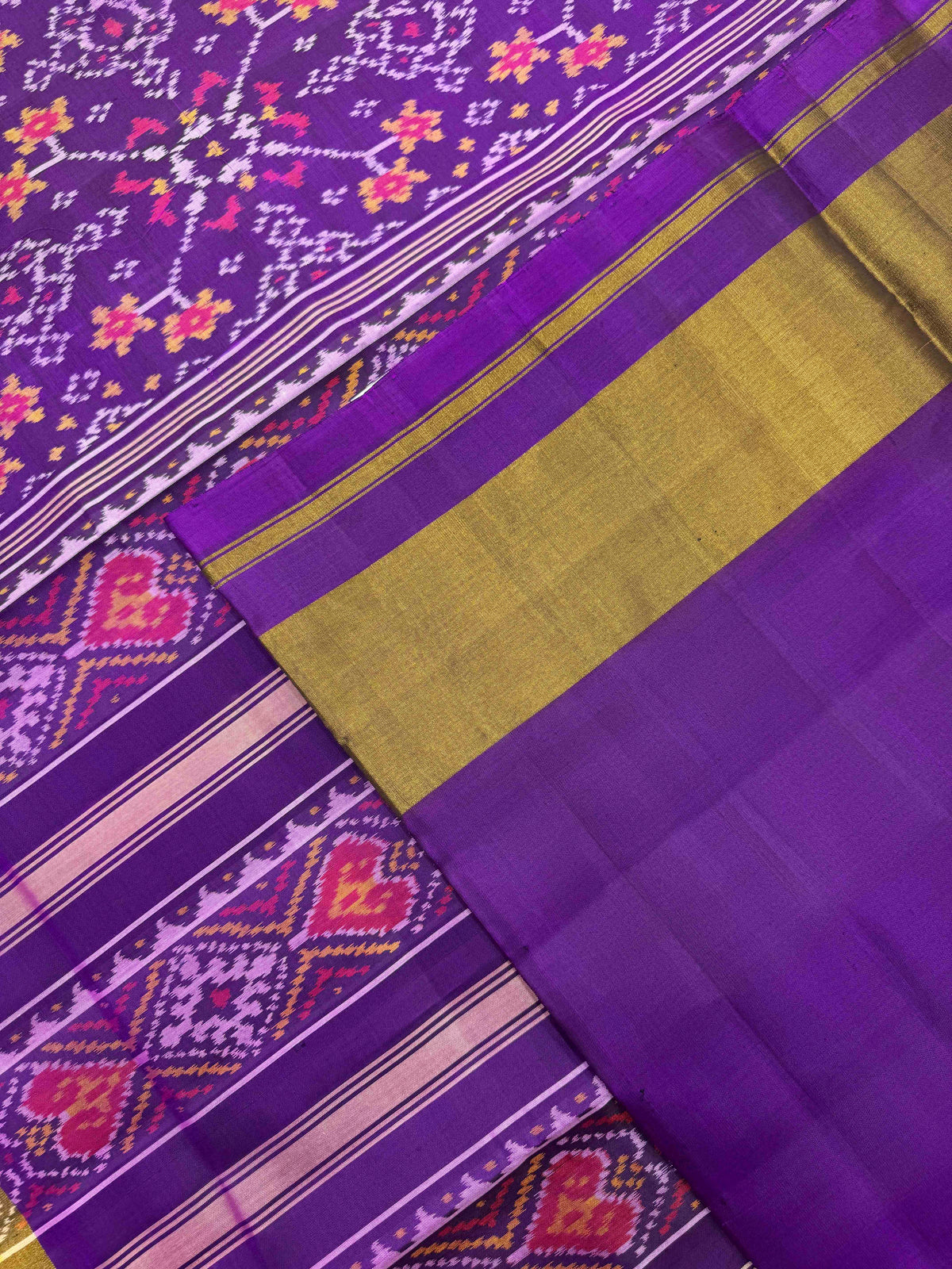 Purple Navratan Rajkot Patola Saree