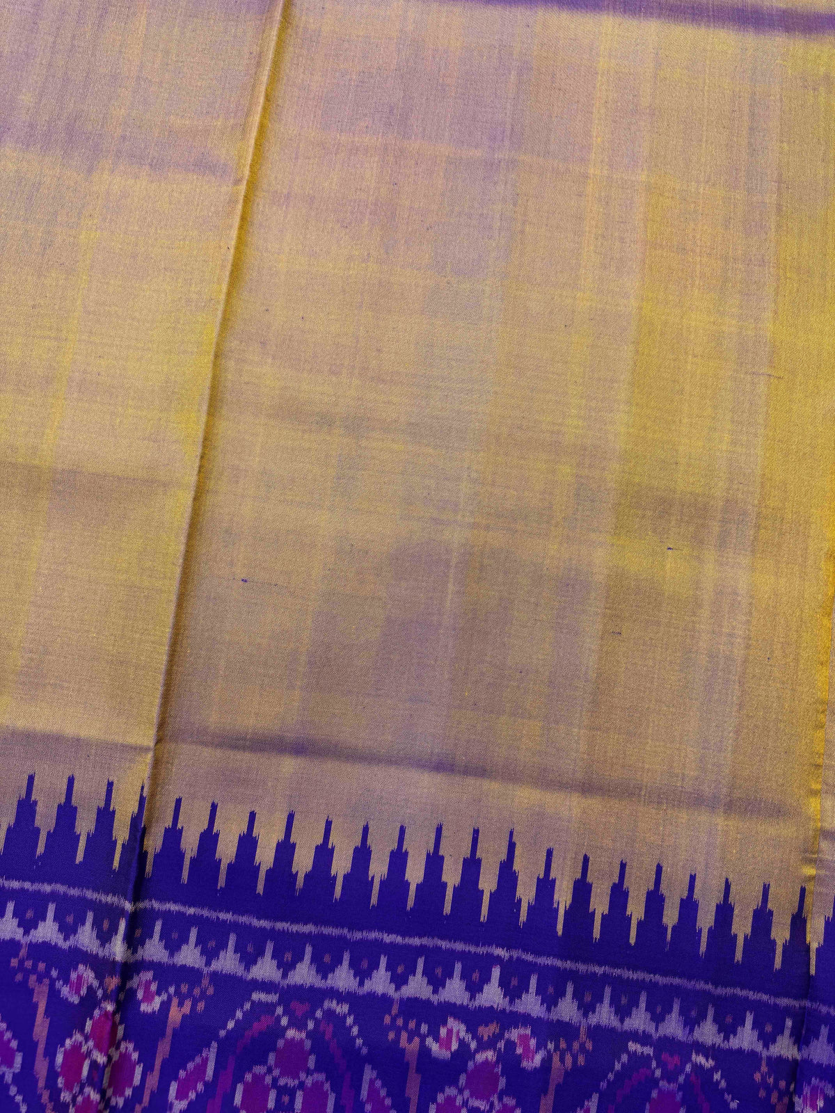 Blue & Dark Cream Rajkot Patola Saree