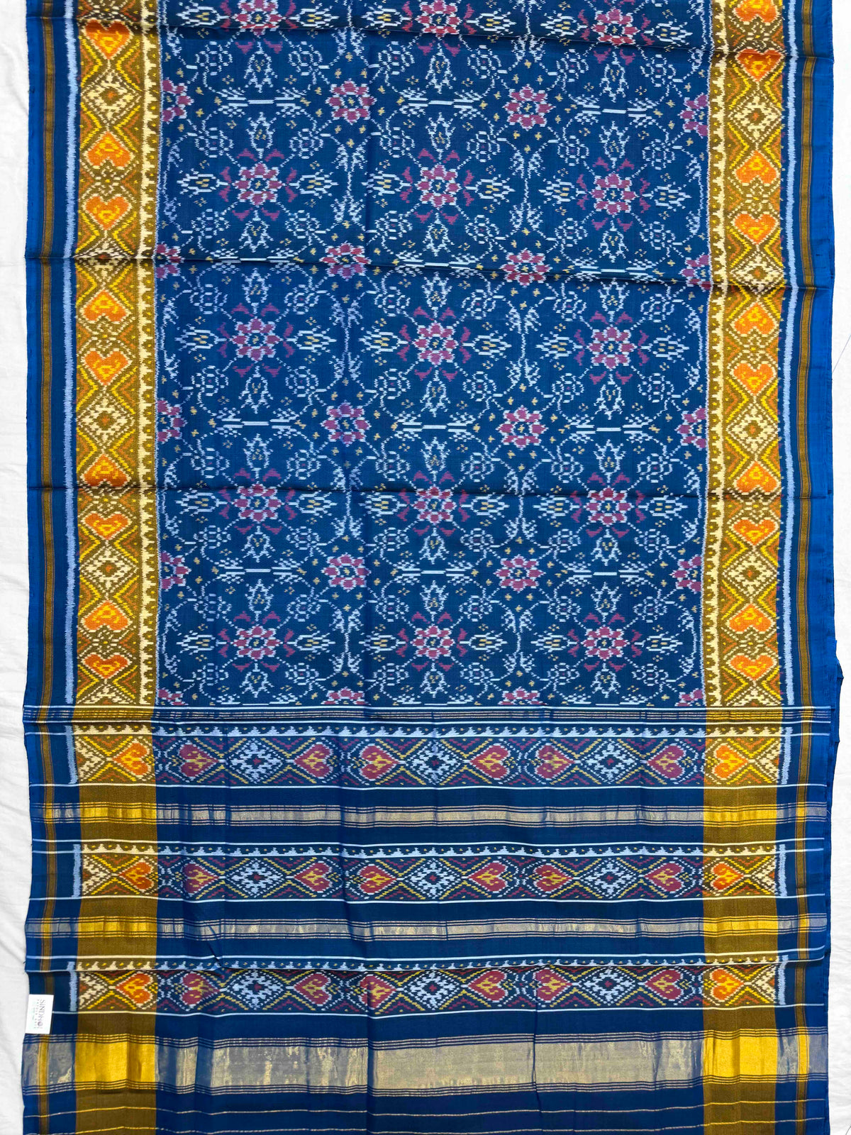 Turquoise Blue Chhabdi Rajkot Patola Saree