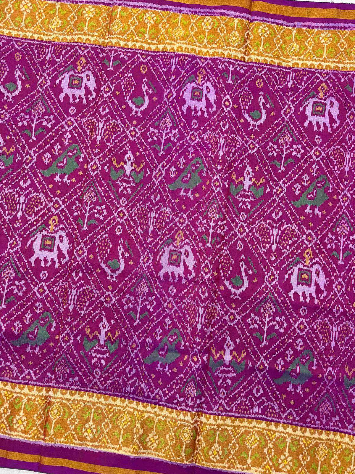 Magenta Pink Narikunj Rajkot Patola Saree