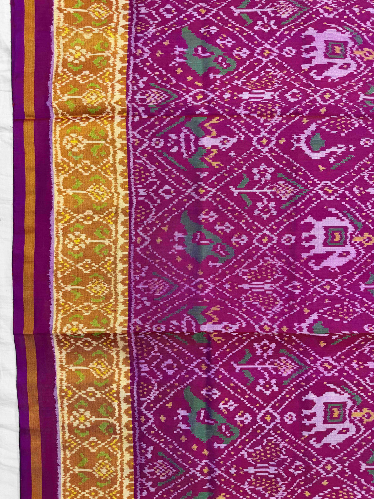 Magenta Pink Narikunj Rajkot Patola Saree